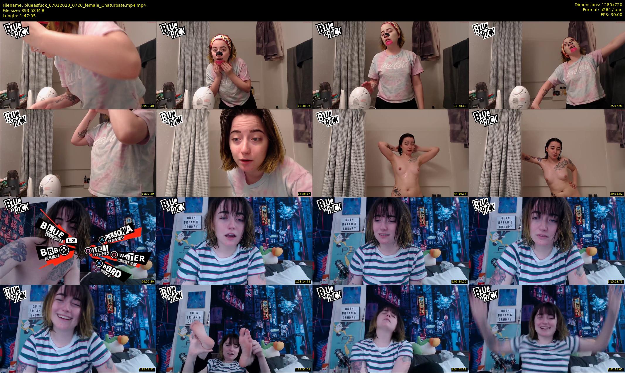 blueasfuck — 108 minute Chaturbate female cam show recording, 720p, Jan 7, 2020
