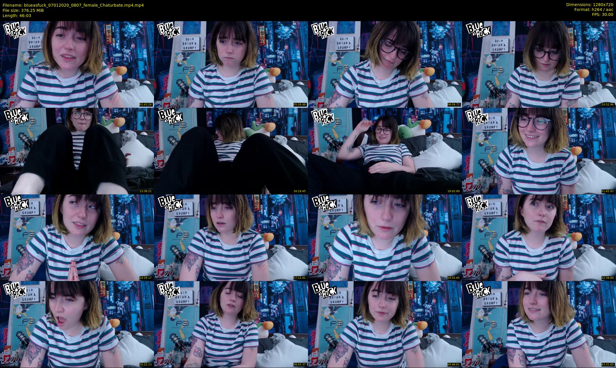 blueasfuck — 47 minute Chaturbate female cam show recording, 720p, Jan 7, 2020