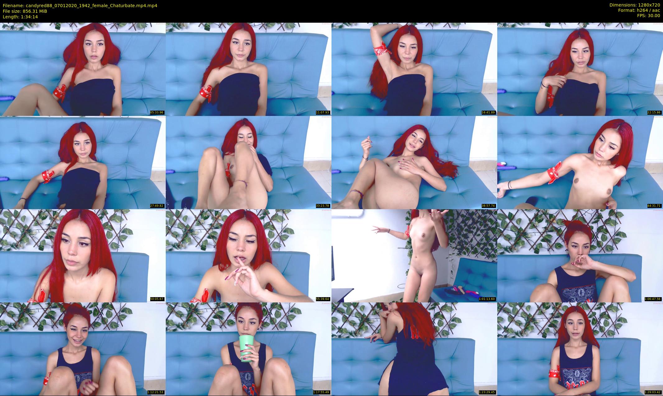 candyred88 — 95 minute Chaturbate female cam show recording, 720p, Jan 7, 2020