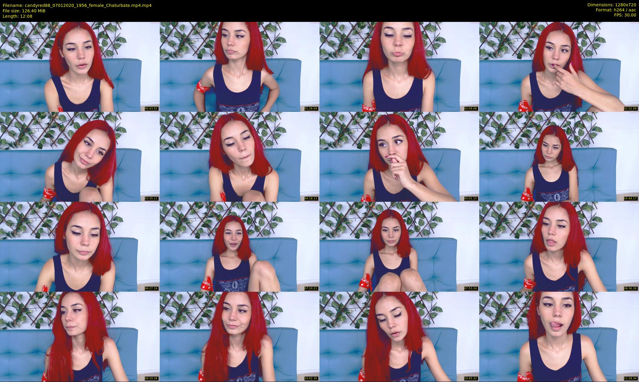 candyred88 — 13 minute Chaturbate female cam show recording, 720p, Jan 7, 2020