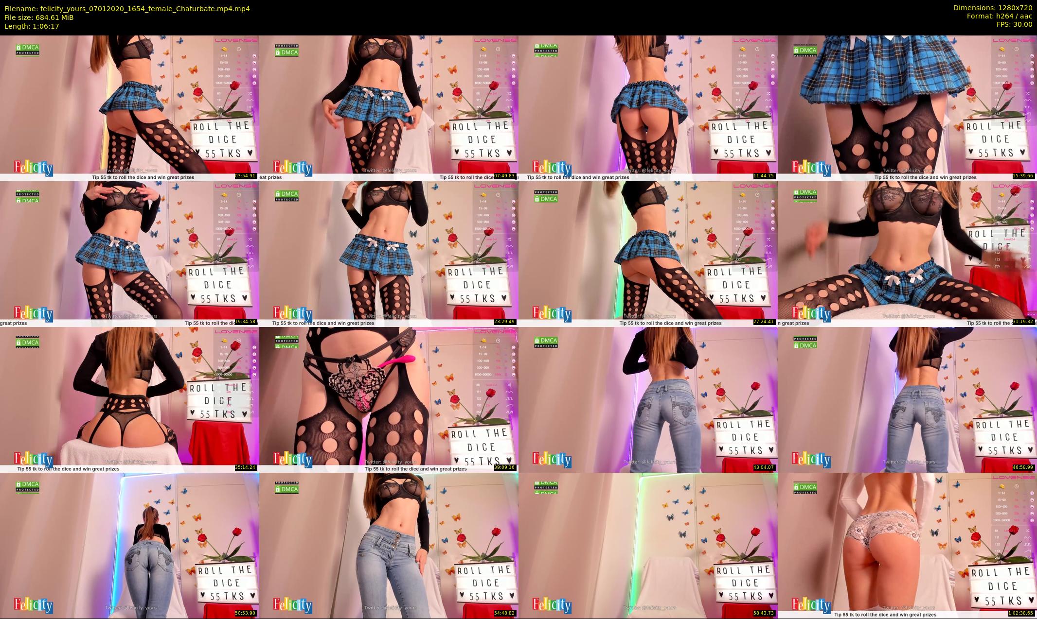felicity_yours — 67 minute Chaturbate female cam show recording, 720p, Jan 7, 2020