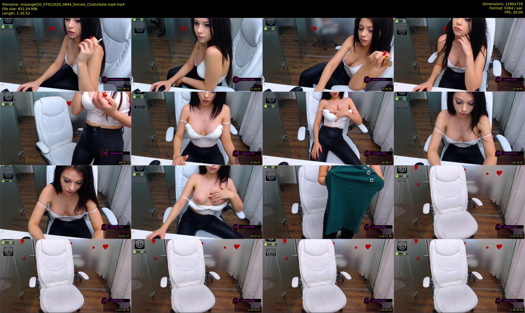 miaangel20 — 96 minute Chaturbate female cam show recording, 720p, Jan 7, 2020