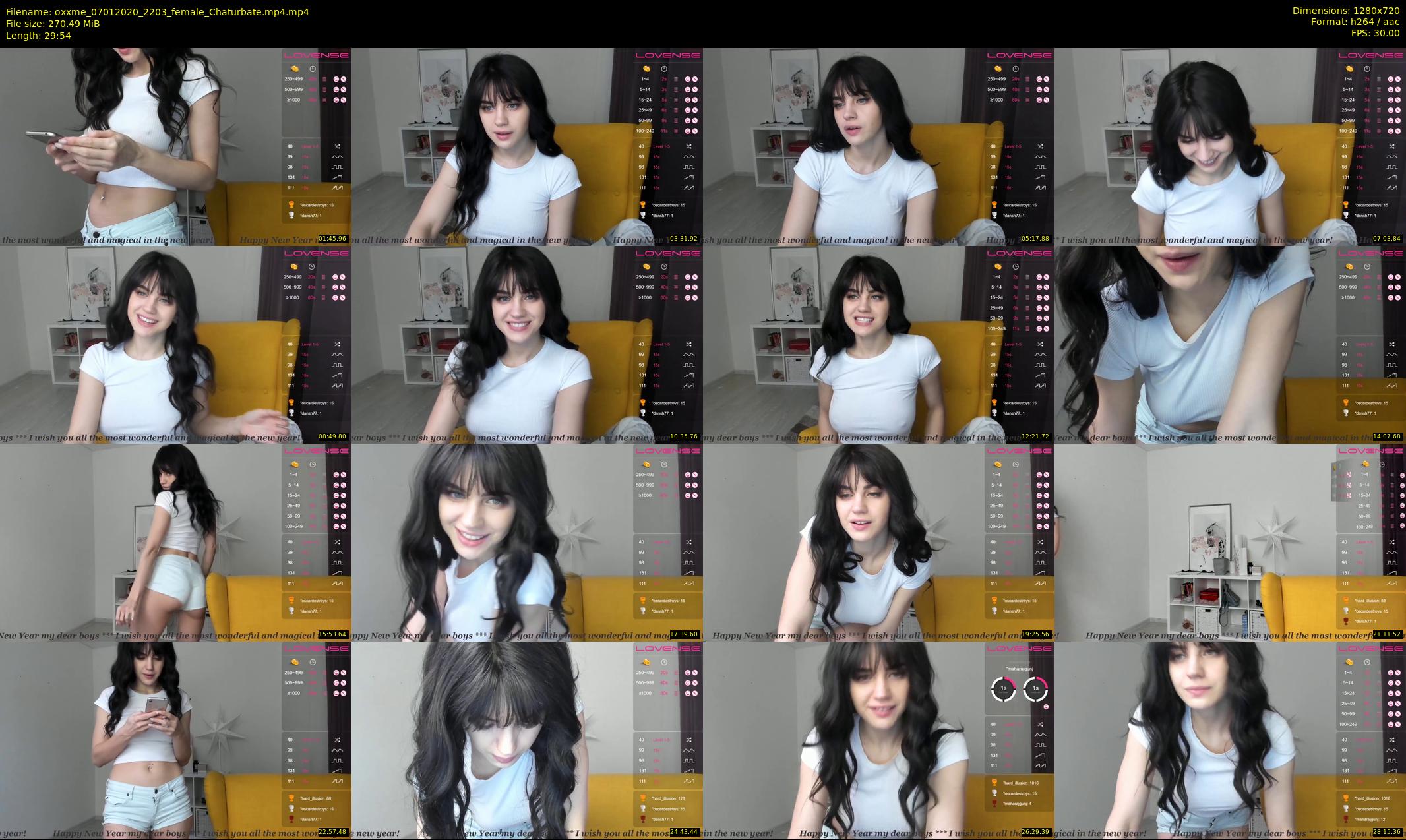 oxxme — 30 minute Chaturbate female cam show recording, 720p, Jan 7, 2020
