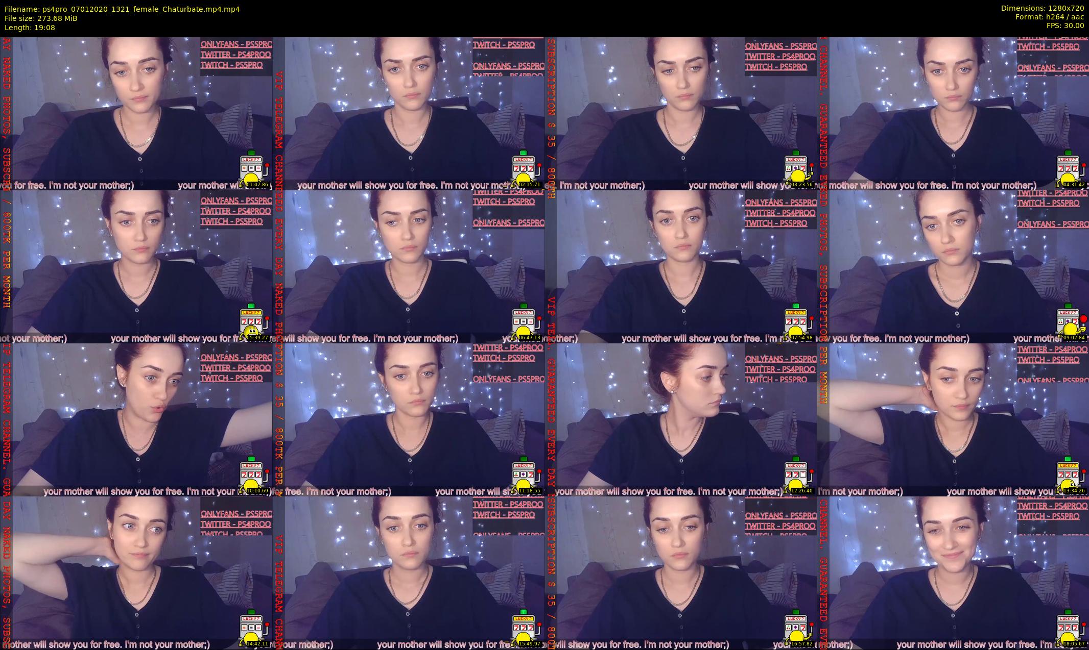 ps4pro — 20 minute Chaturbate female cam show recording, 720p, Jan 7, 2020