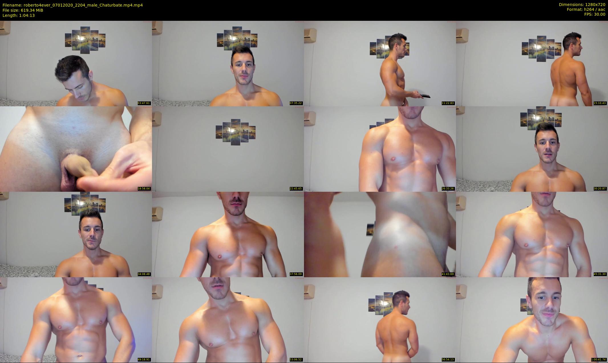 roberto4ever — 65 minute Chaturbate male cam show recording, 720p, Jan 7, 2020