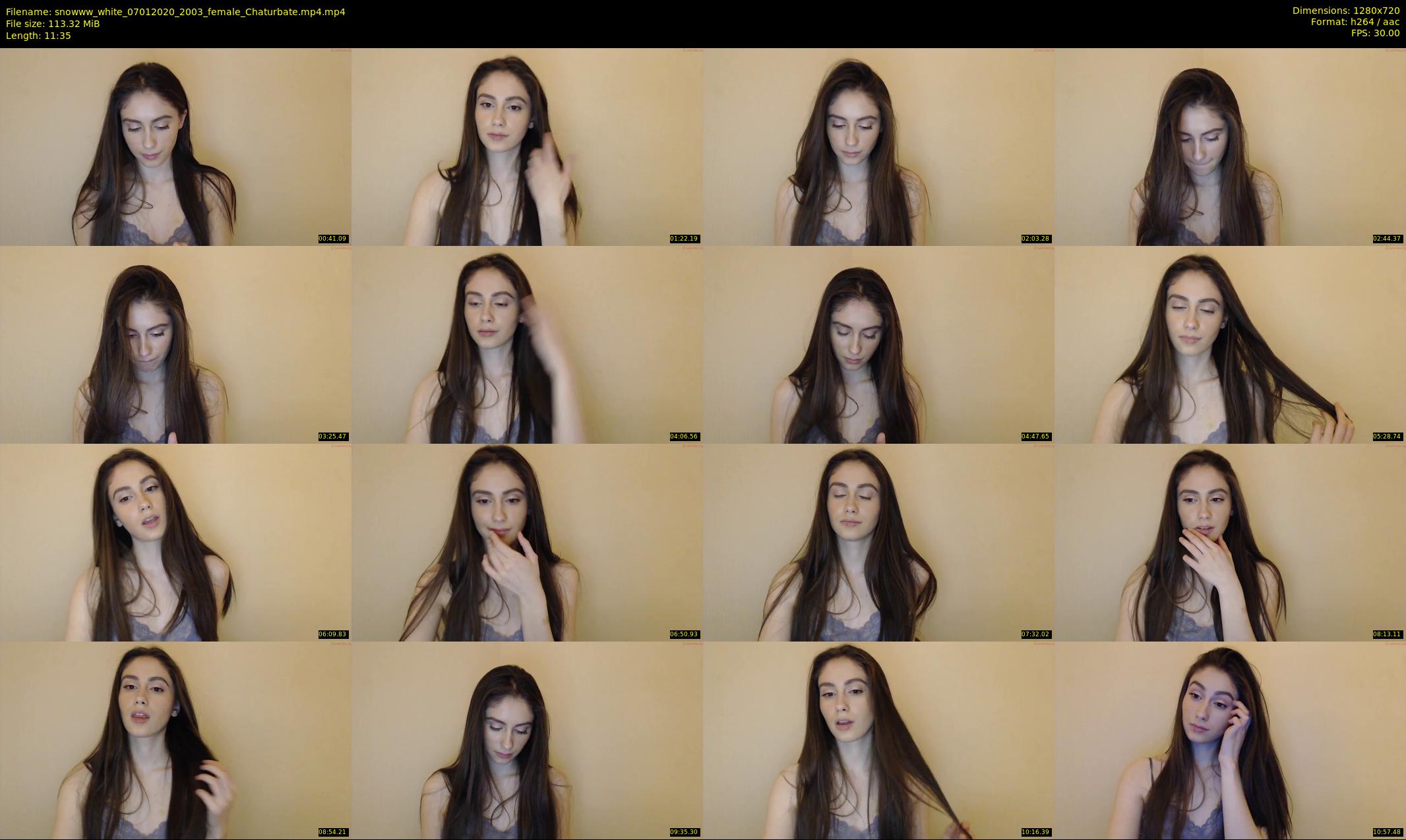 snowww_white — 12 minute Chaturbate female cam show recording, 720p, Jan 7, 2020