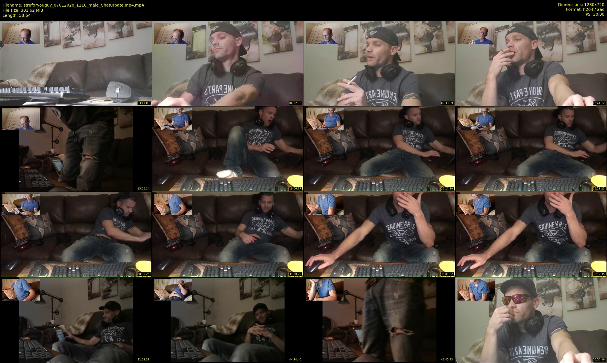 str8foryouguy — 54 minute Chaturbate male cam show recording, 720p, Jan 7, 2020