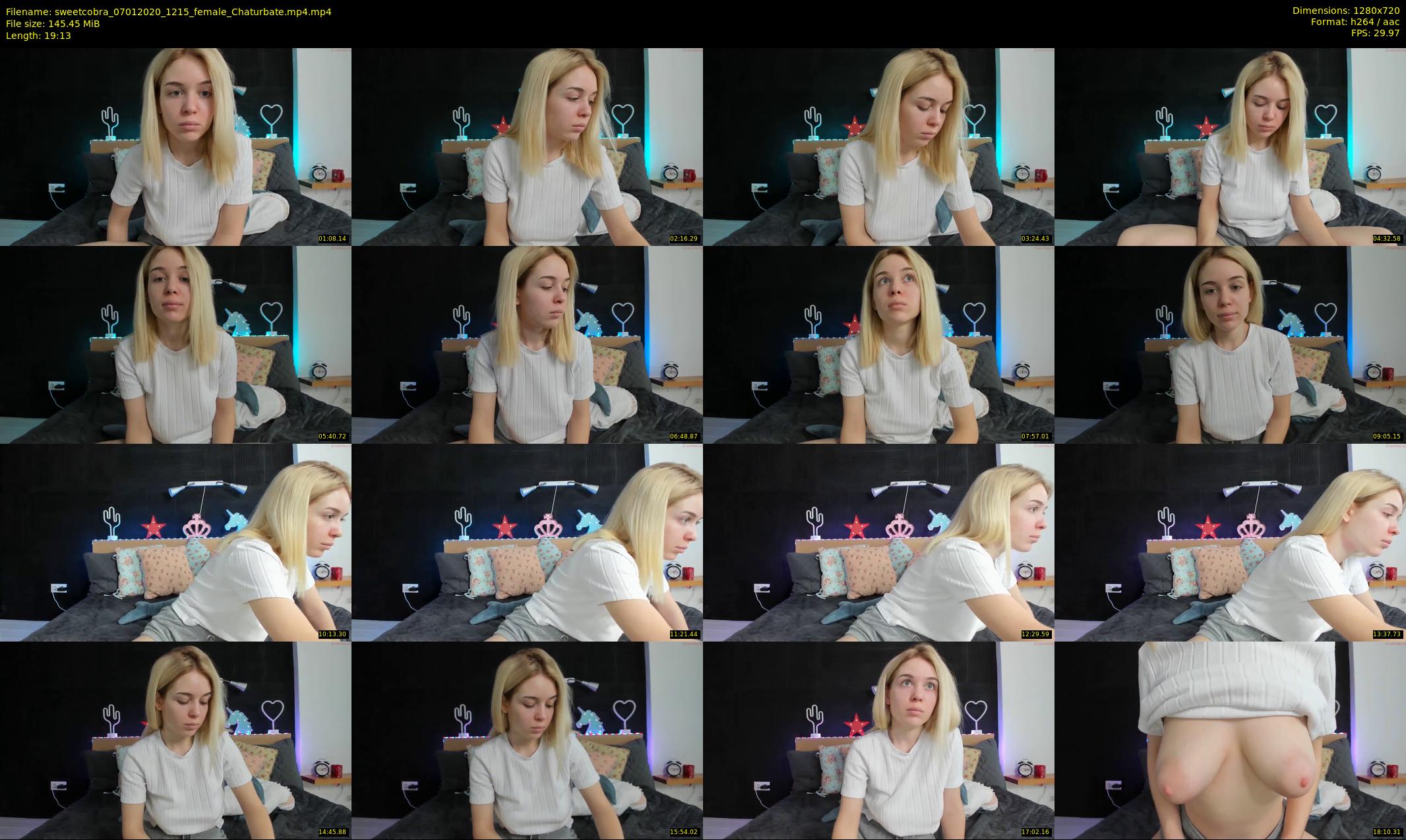 sweetcobra — 20 minute Chaturbate female cam show recording, 720p, Jan 7, 2020