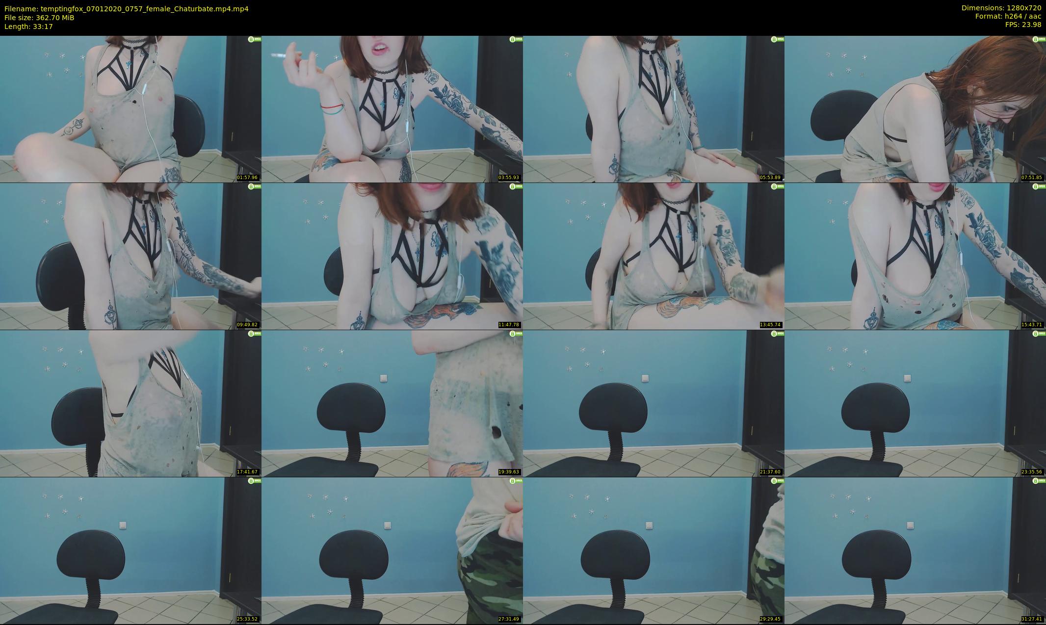 temptingfox — 34 minute Chaturbate female cam show recording, 720p, Jan 7, 2020