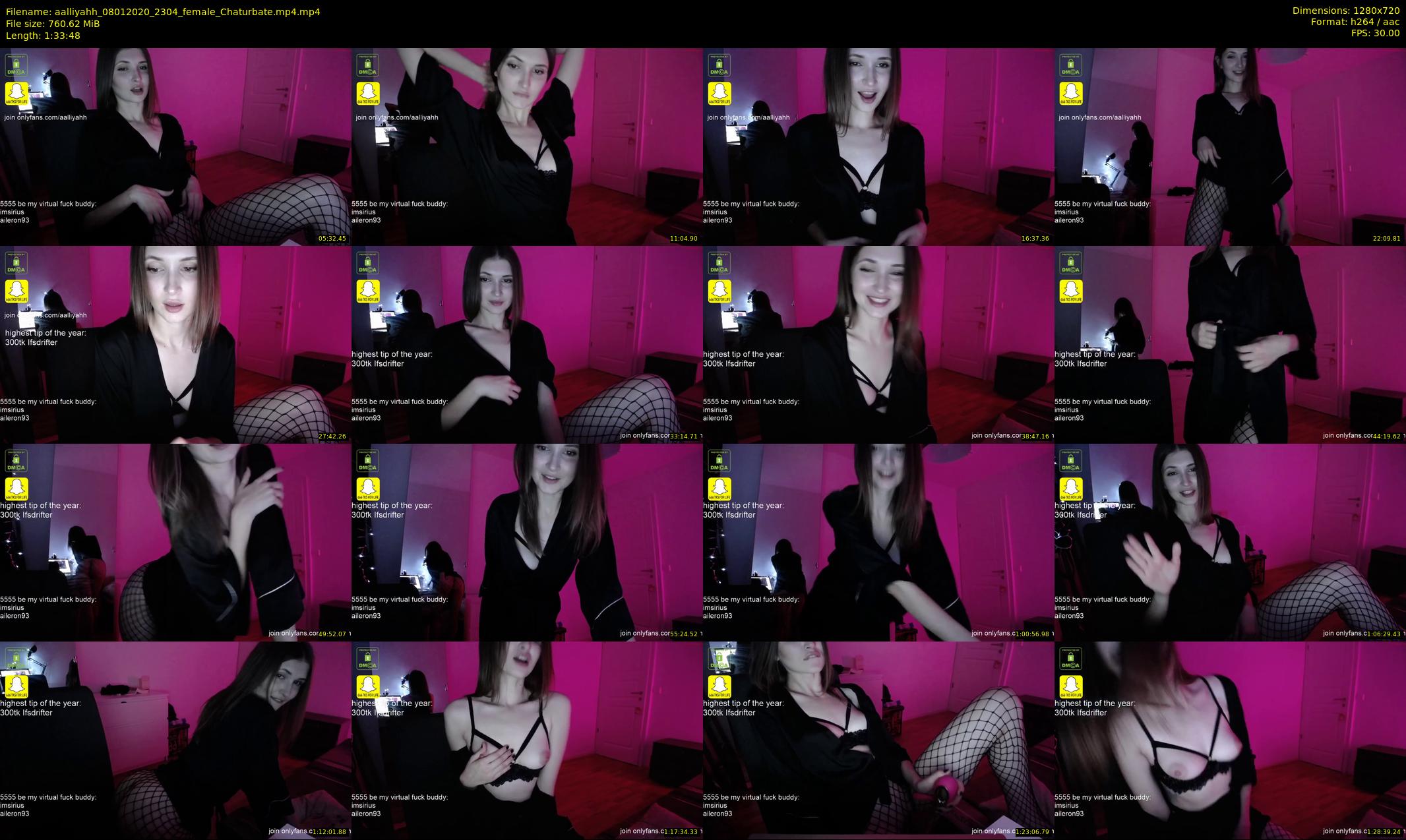 aalliyahh — 94 minute Chaturbate female cam show recording, 720p, Jan 8, 2020