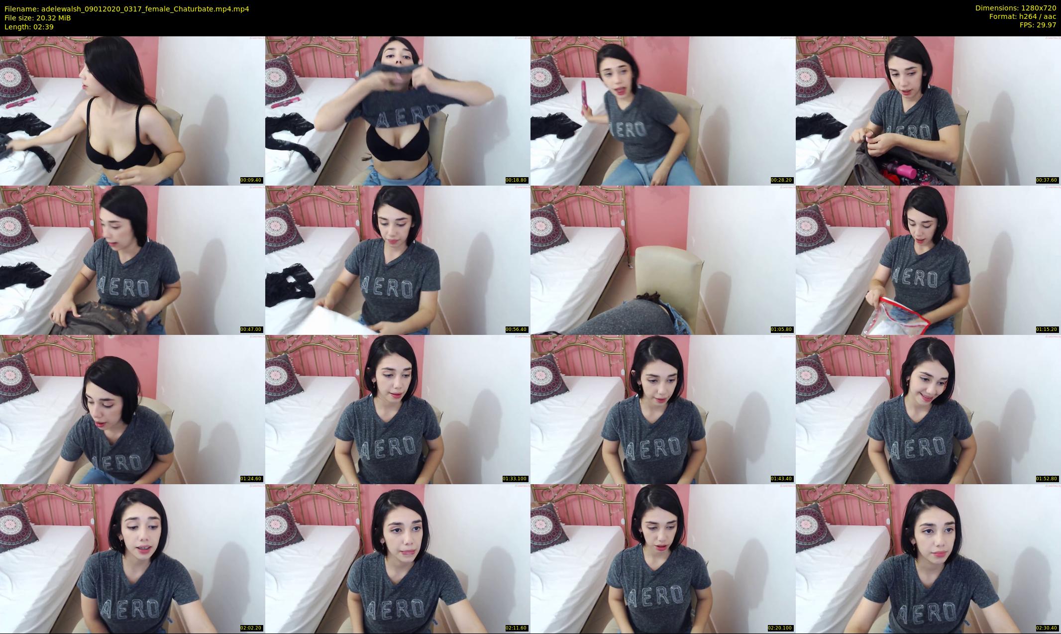 adelewalsh — 3 minute Chaturbate female cam show recording, 720p, Jan 9, 2020