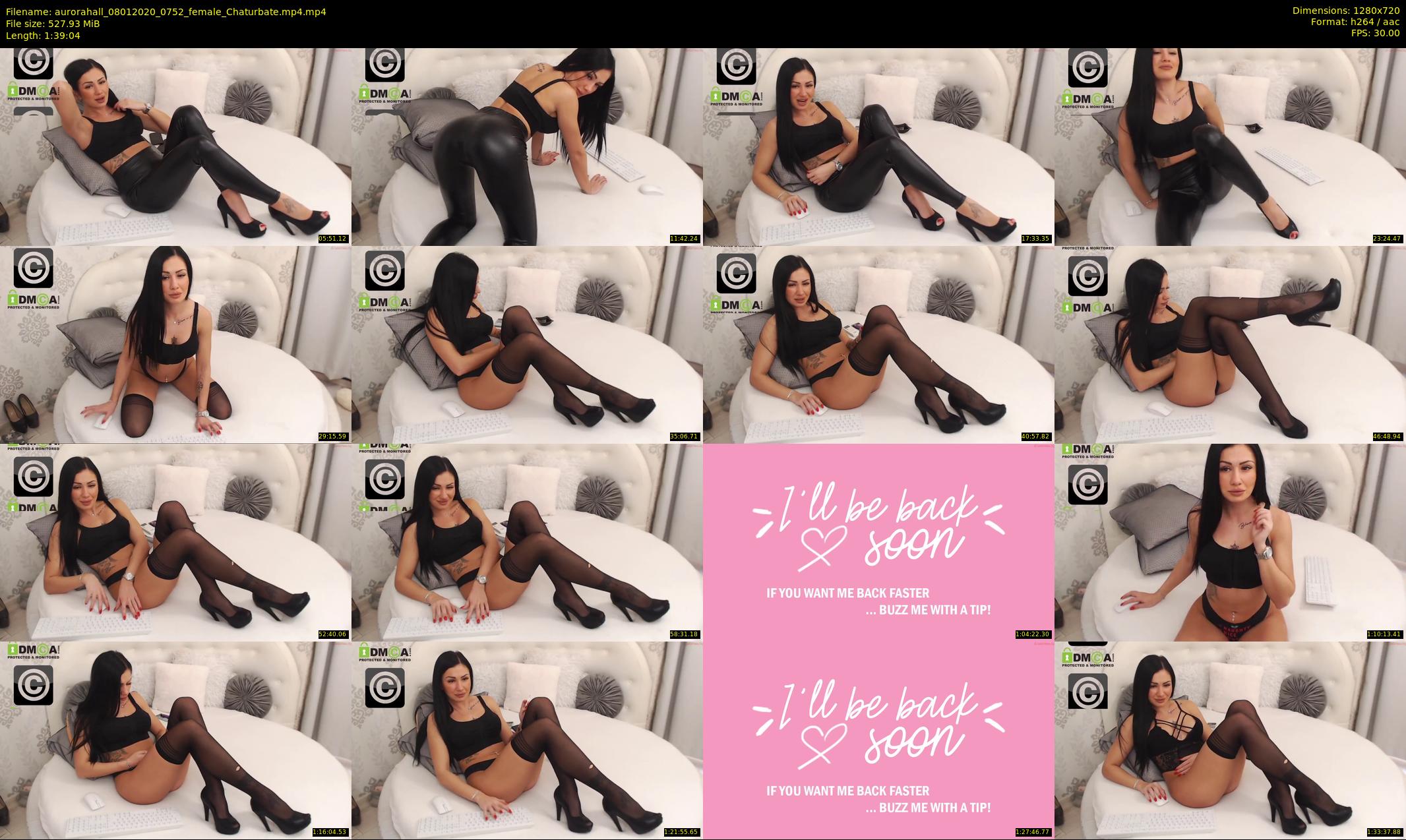 aurorahall — 100 minute Chaturbate female cam show recording, 720p, Jan 8, 2020