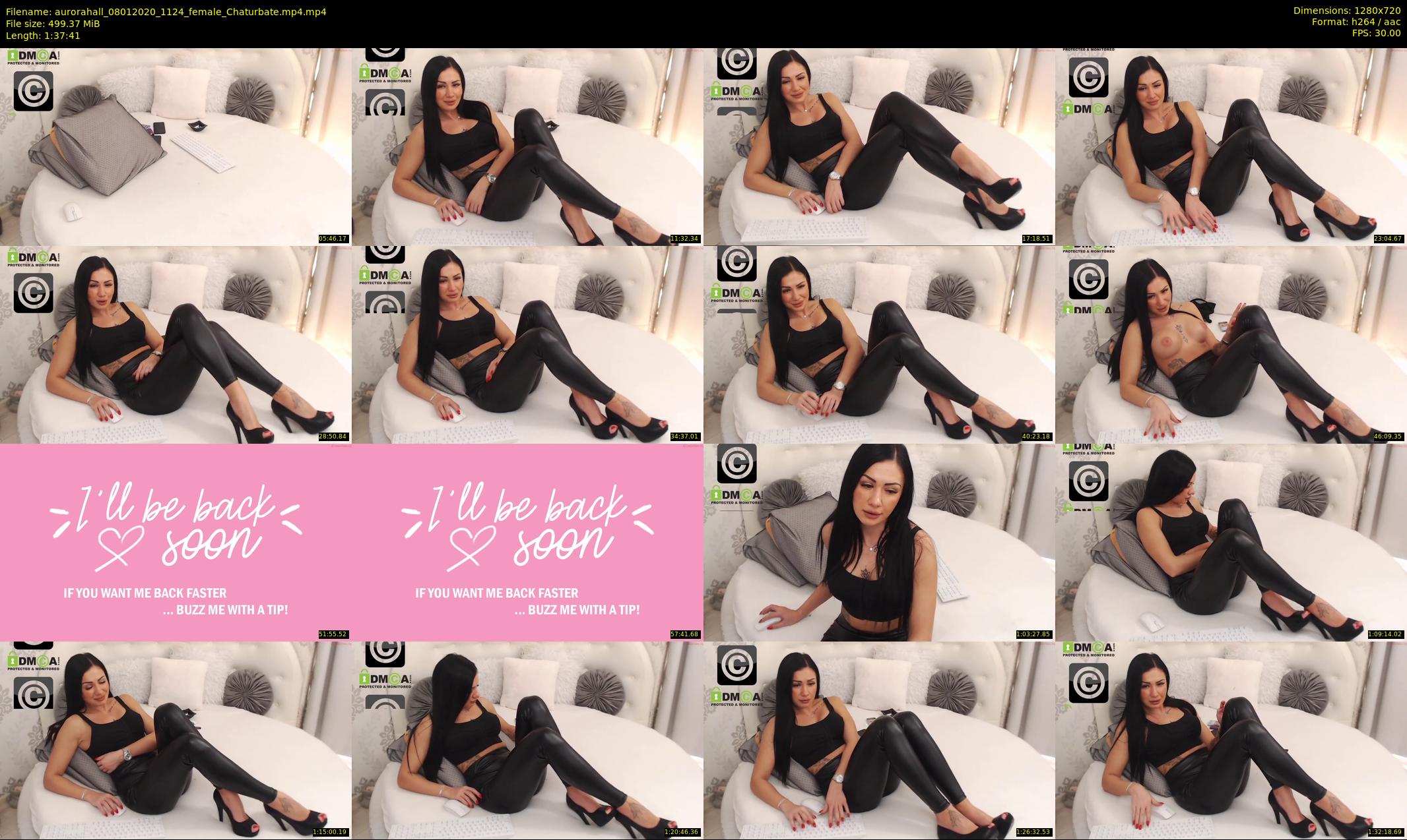 aurorahall — 98 minute Chaturbate female cam show recording, 720p, Jan 8, 2020