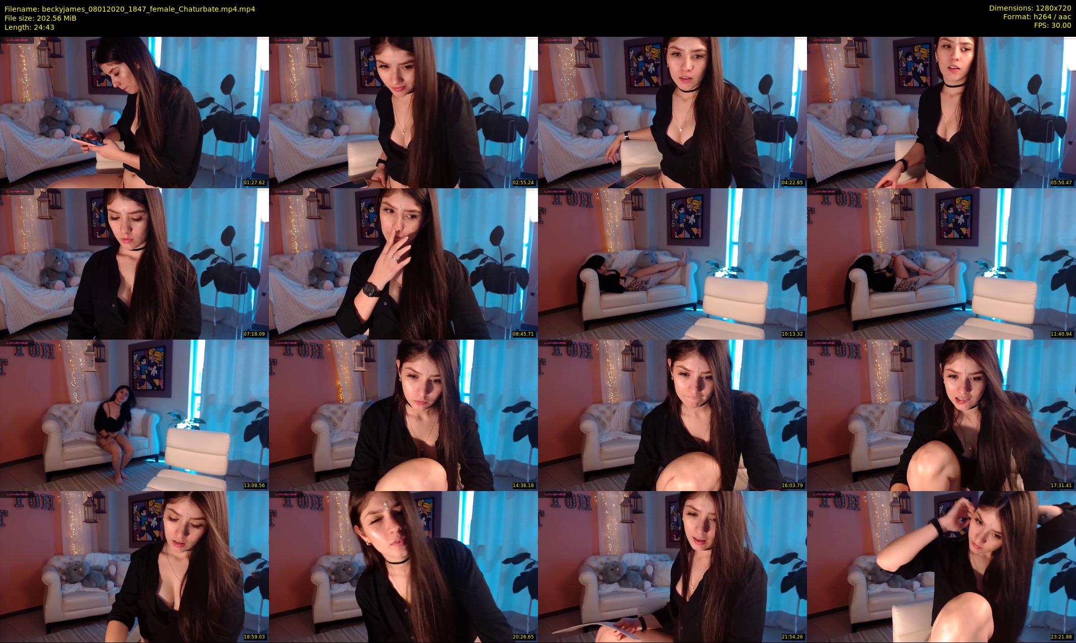 beckyjames — 25 minute Chaturbate female cam show recording, 720p, Jan 8, 2020