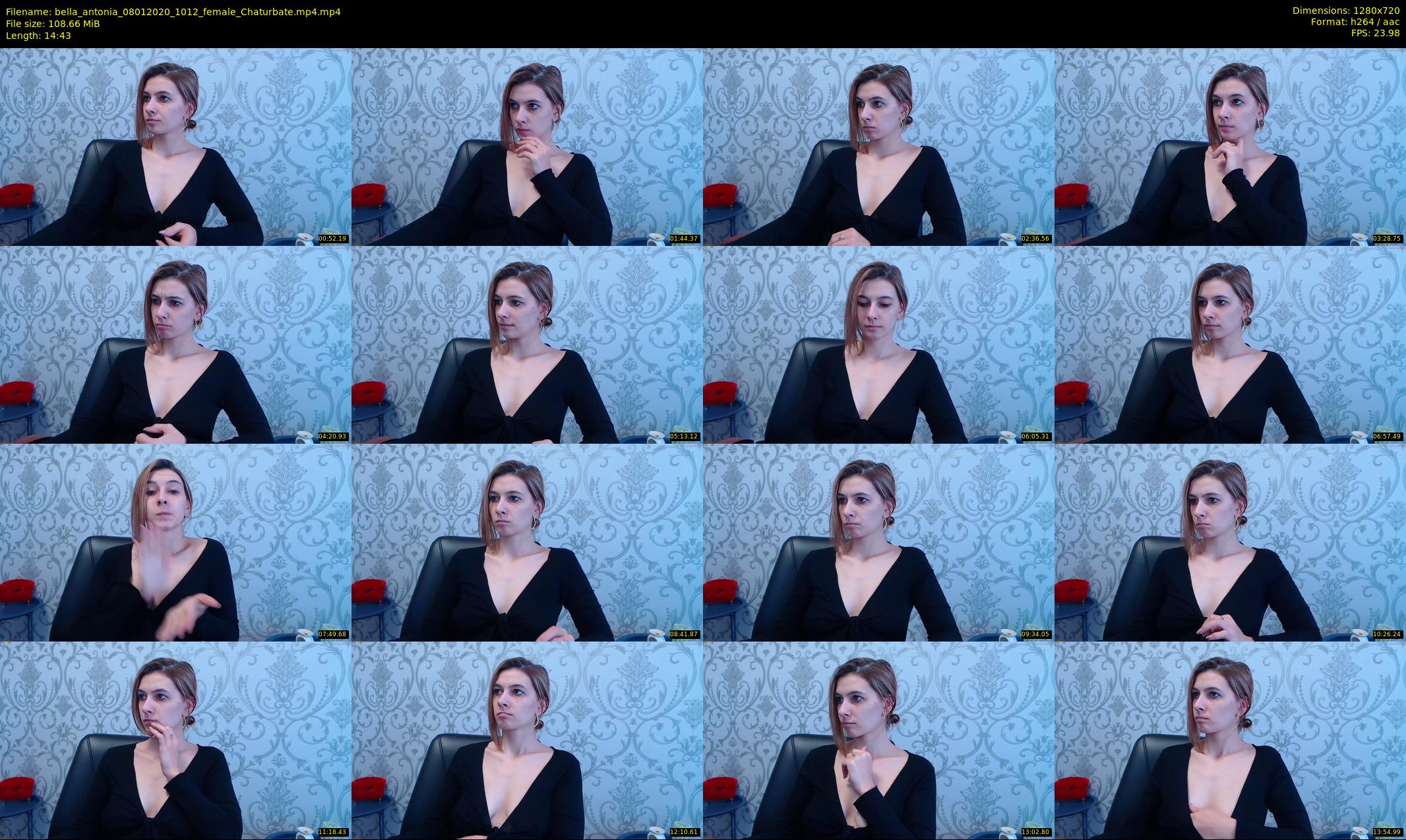 bella_antonia — 15 minute Chaturbate female cam show recording, 720p, Jan 8, 2020