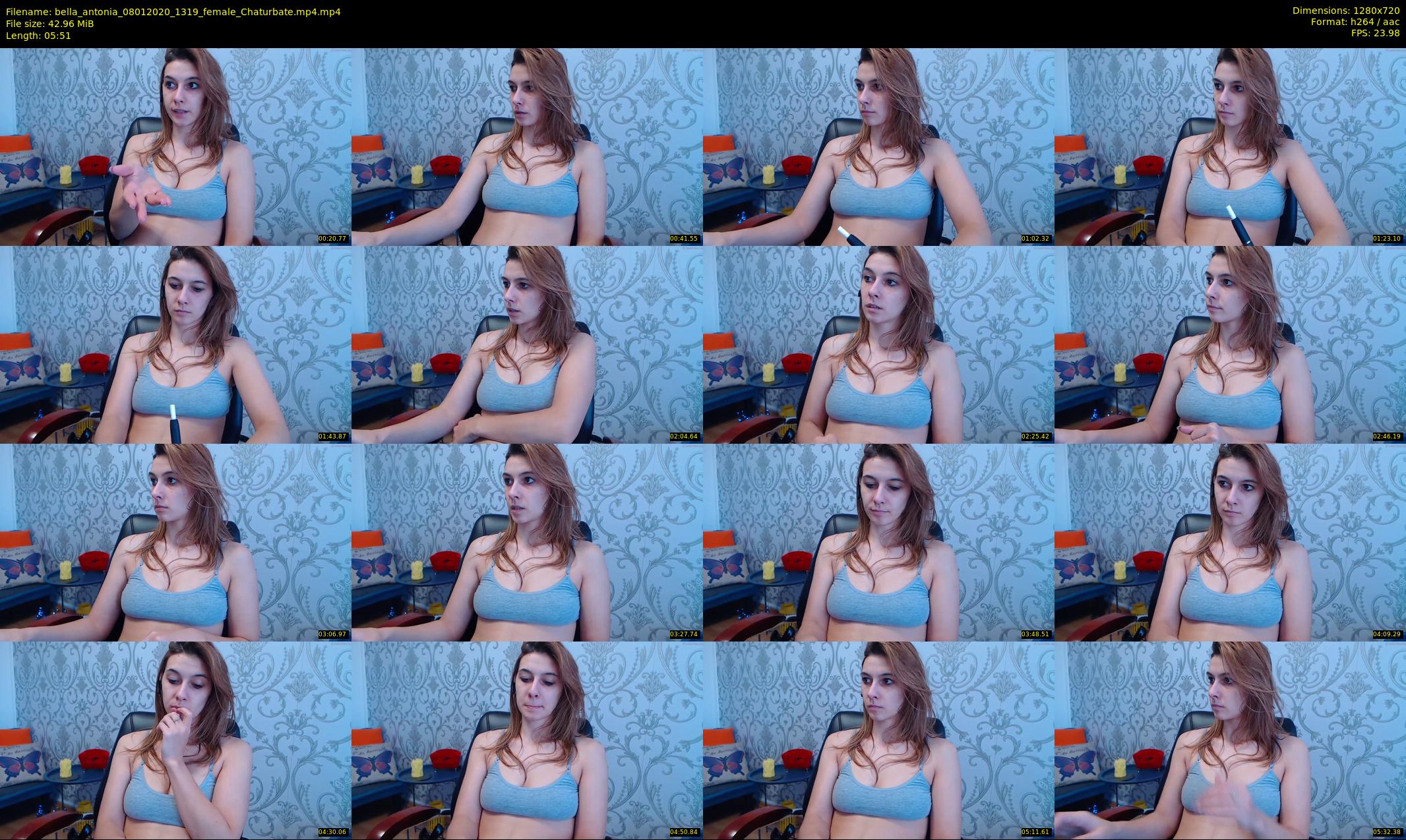 bella_antonia — 6 minute Chaturbate female cam show recording, 720p, Jan 8, 2020