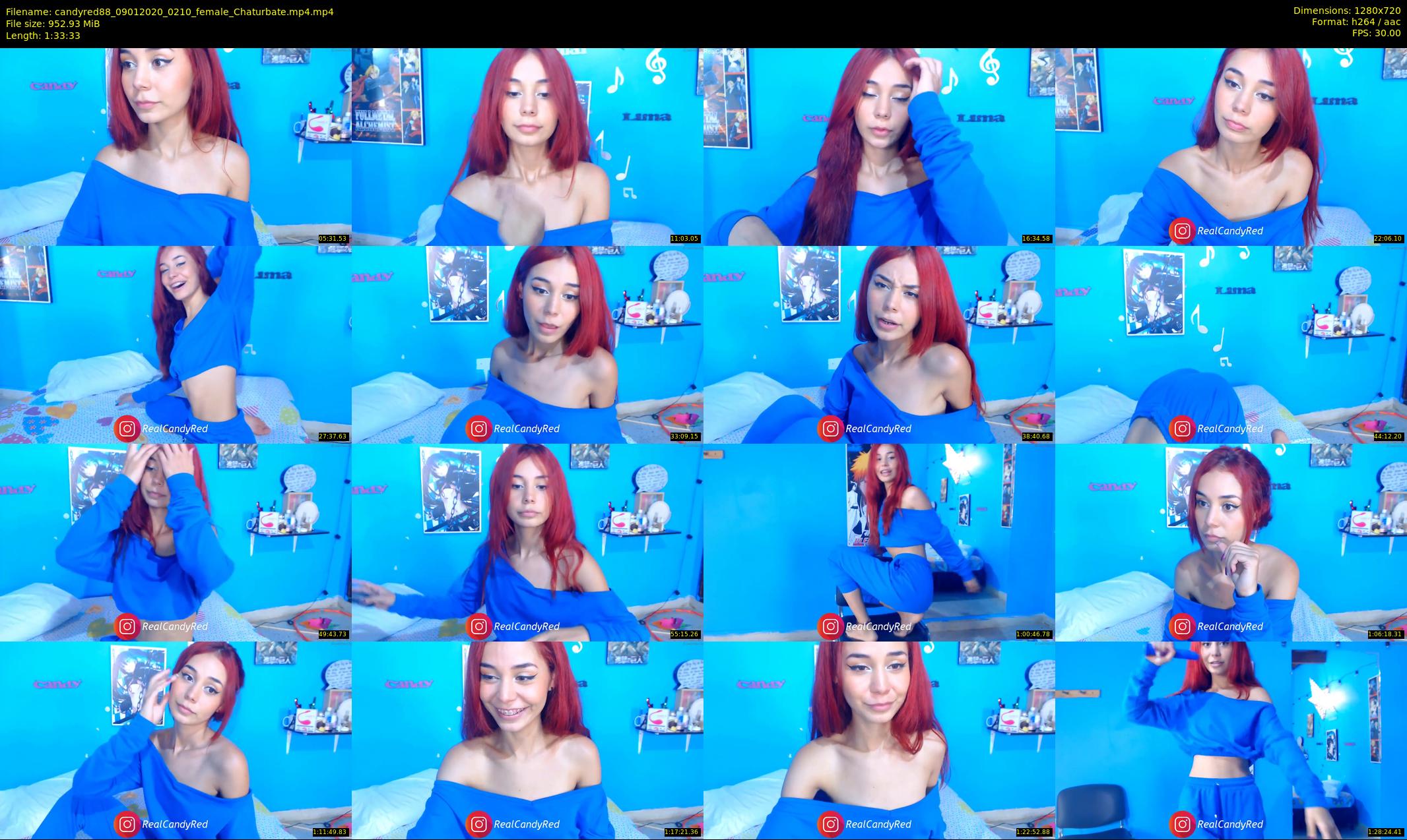 candyred88 — 94 minute Chaturbate female cam show recording, 720p, Jan 9, 2020