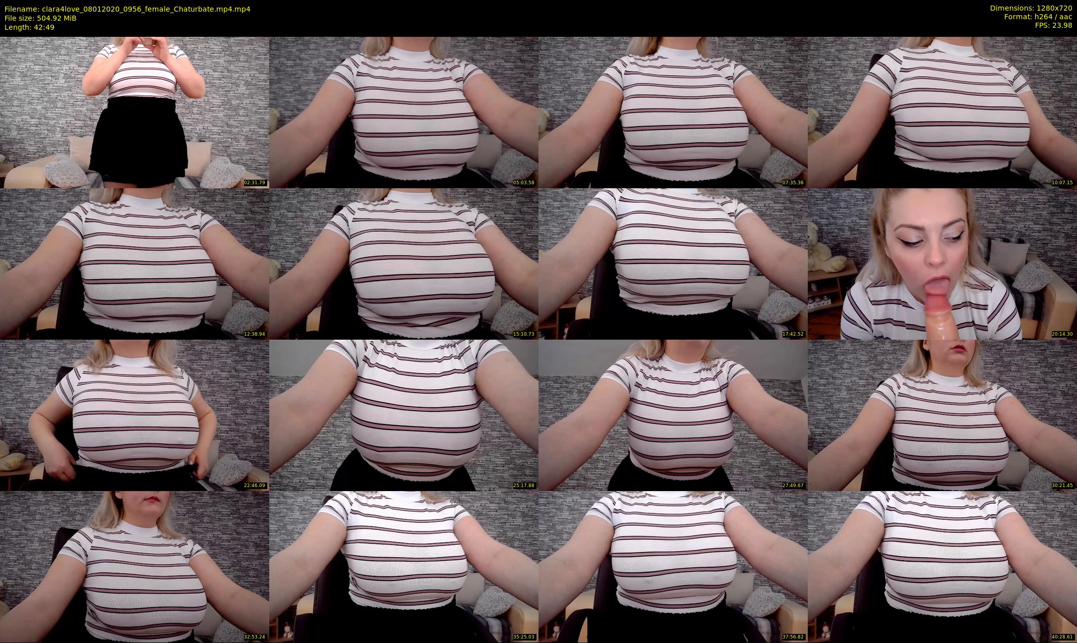 clara4love — 43 minute Chaturbate female cam show recording, 720p, Jan 8, 2020