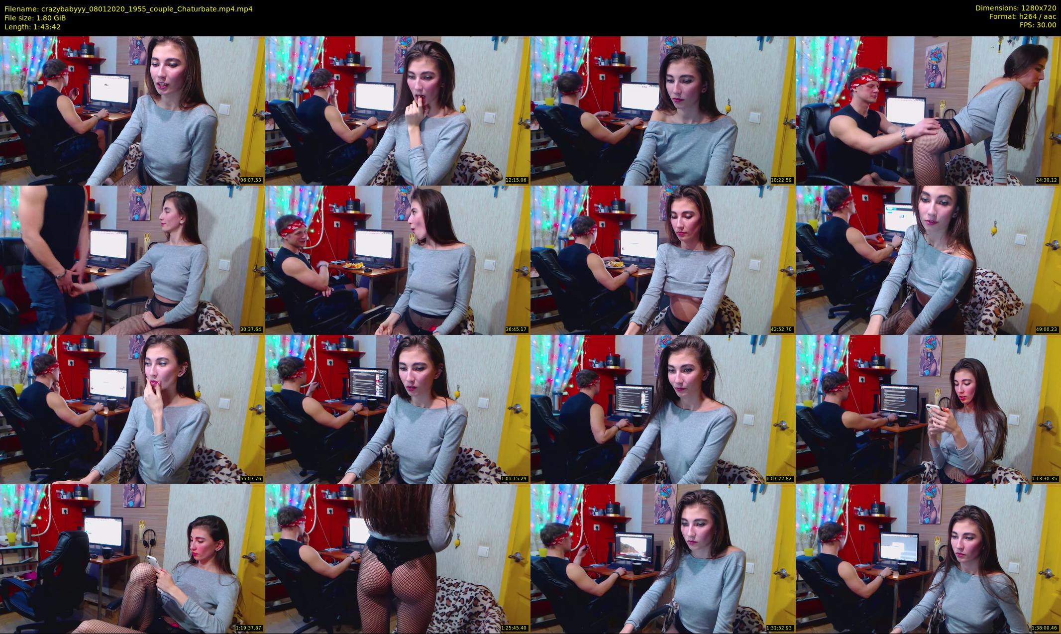 crazybabyyy — 104 minute Chaturbate couple cam show recording, 720p, Jan 8, 2020