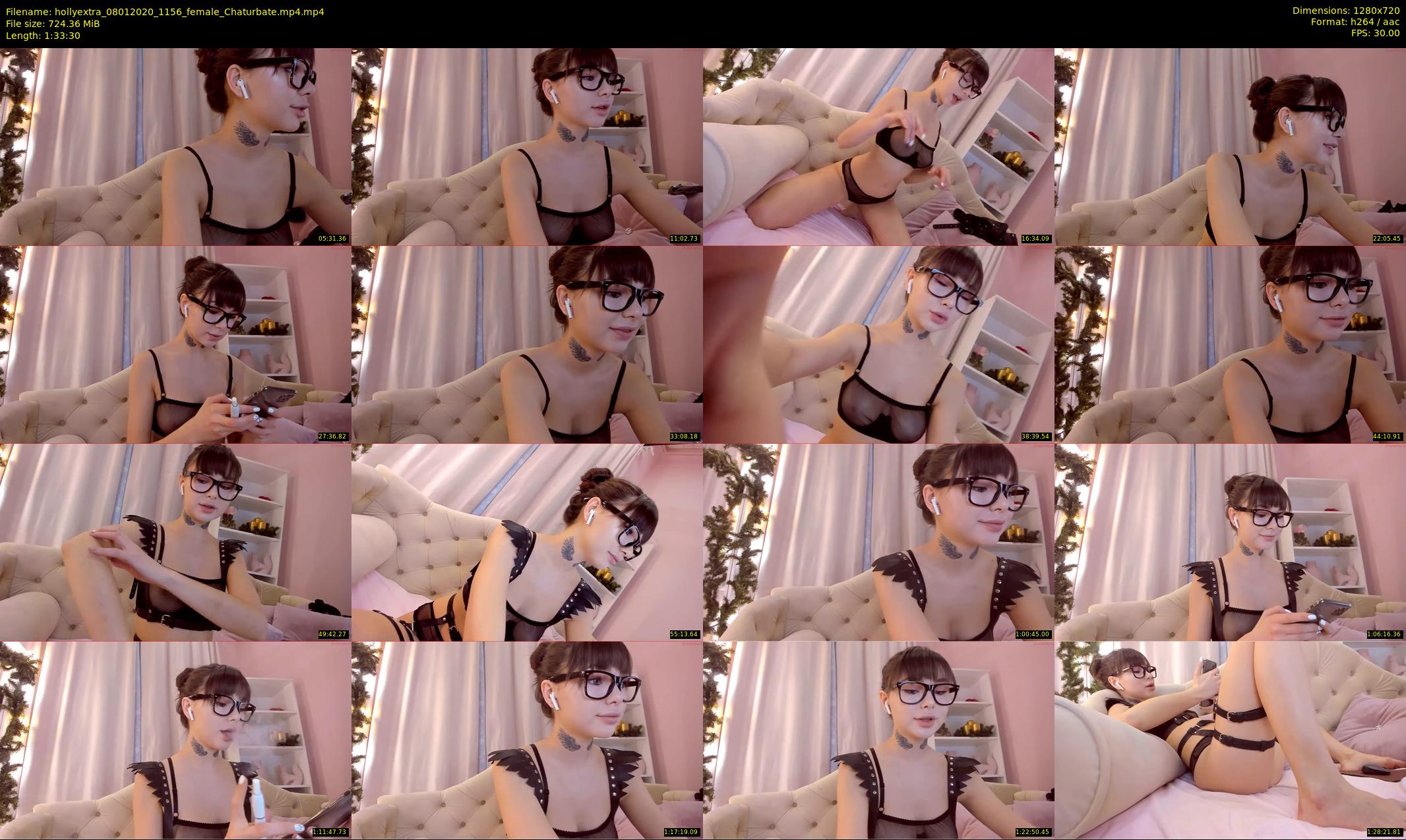 hollyextra — 94 minute Chaturbate female cam show recording, 720p, Jan 8, 2020