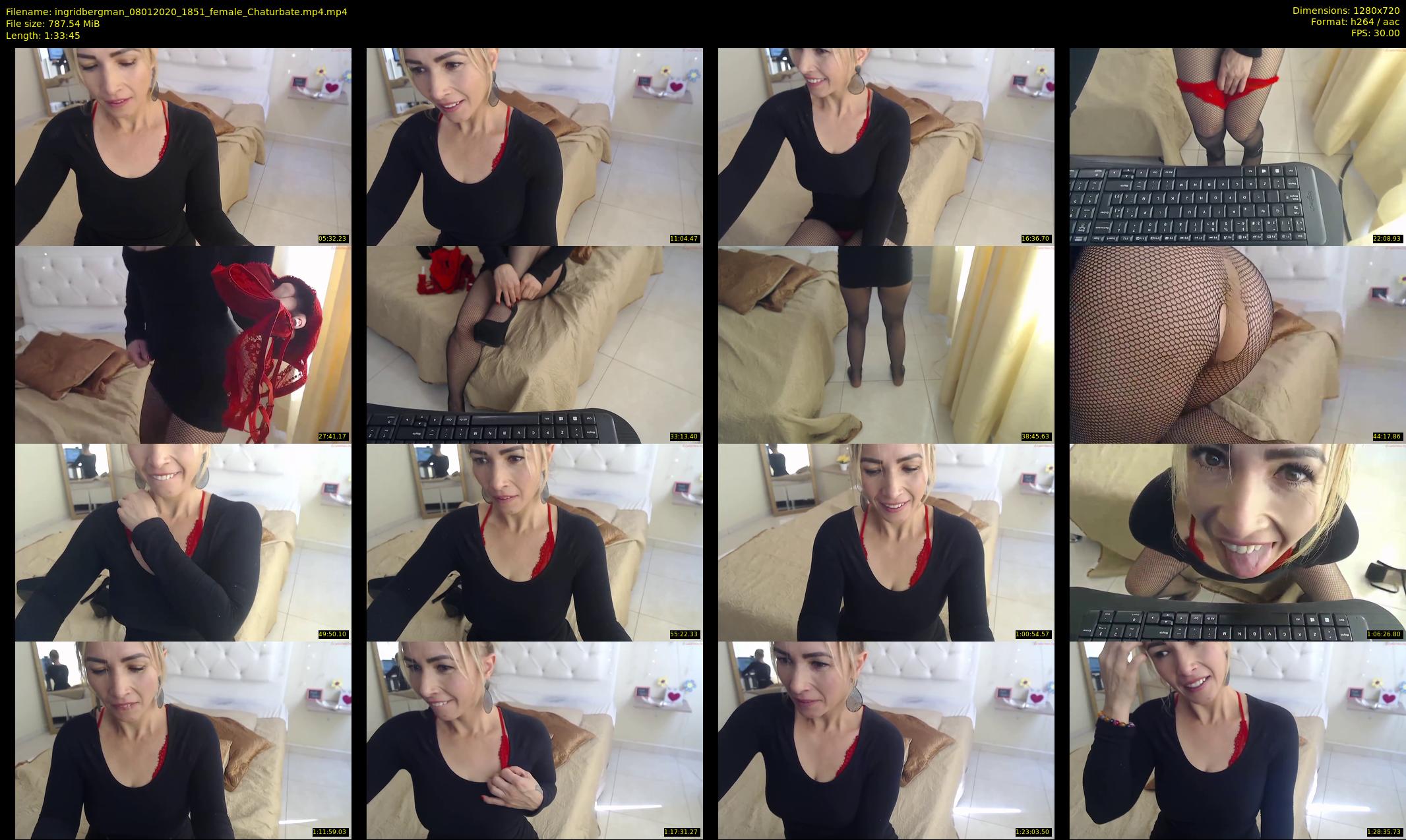 ingridbergman — 94 minute Chaturbate female cam show recording, 720p, Jan 8, 2020