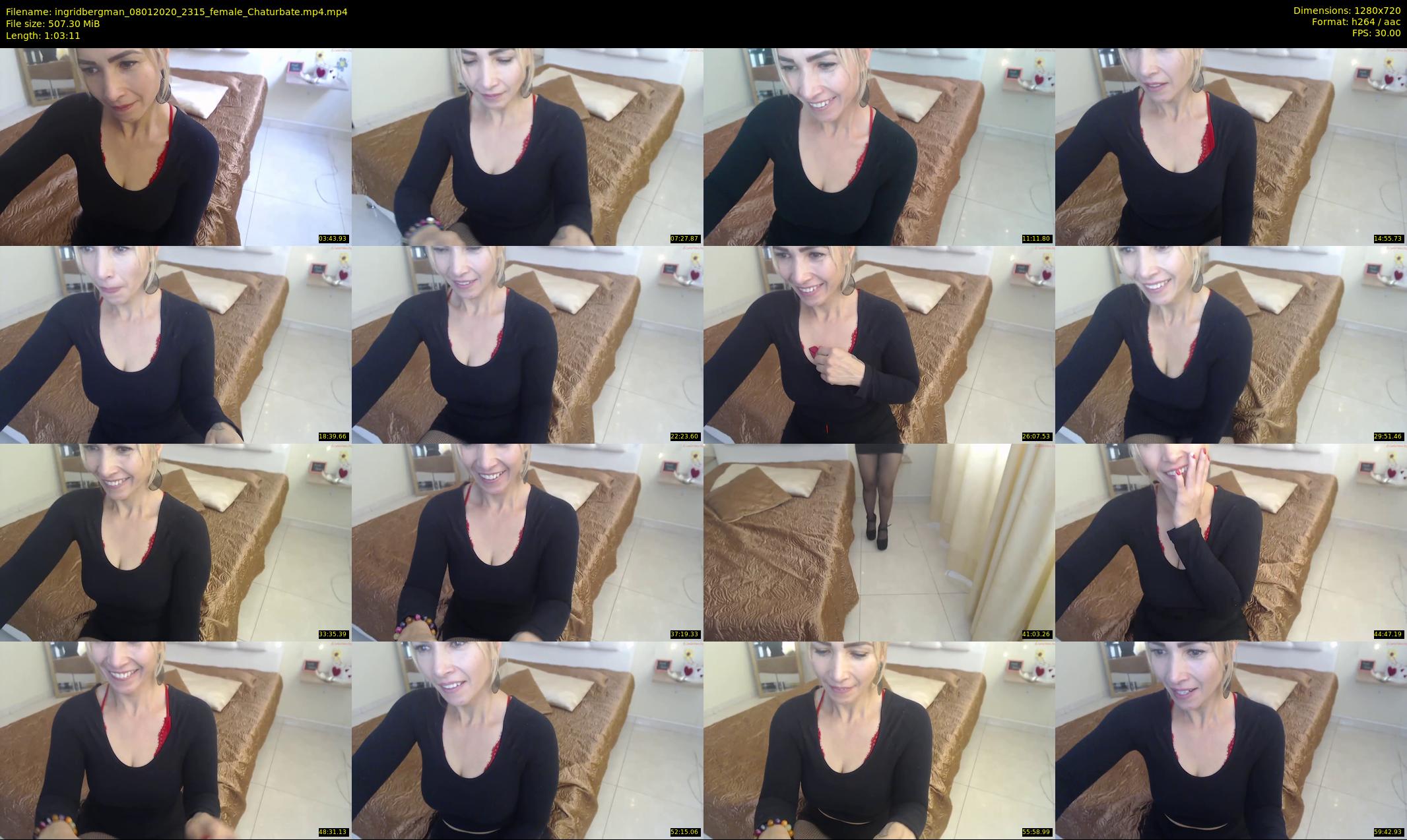 ingridbergman — 64 minute Chaturbate female cam show recording, 720p, Jan 8, 2020
