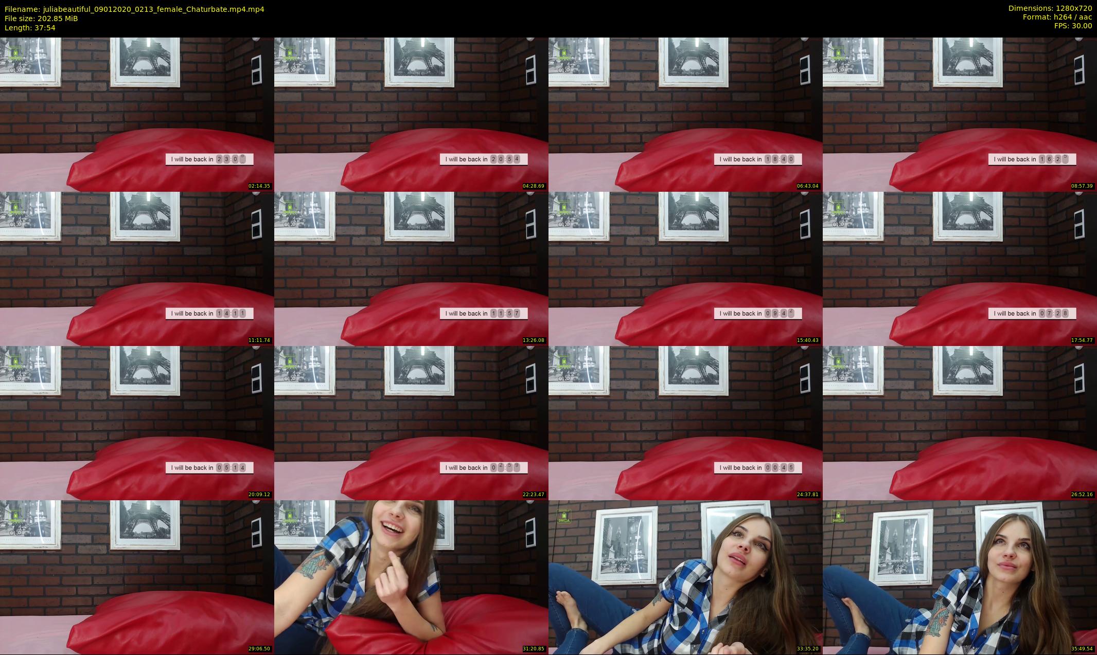 juliabeautiful — 38 minute Chaturbate female cam show recording, 720p, Jan 9, 2020