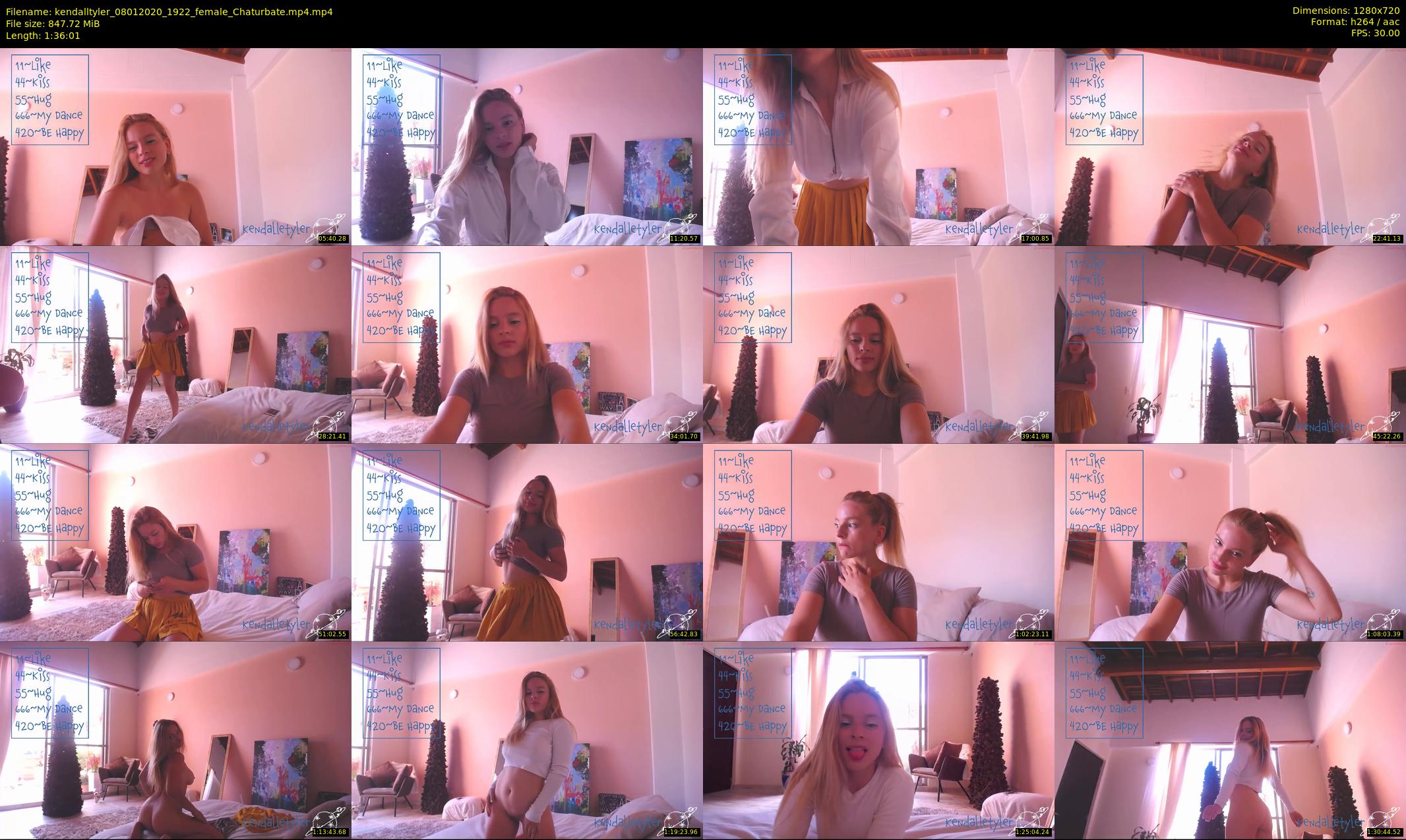 kendalltyler — 97 minute Chaturbate female cam show recording, 720p, Jan 8, 2020