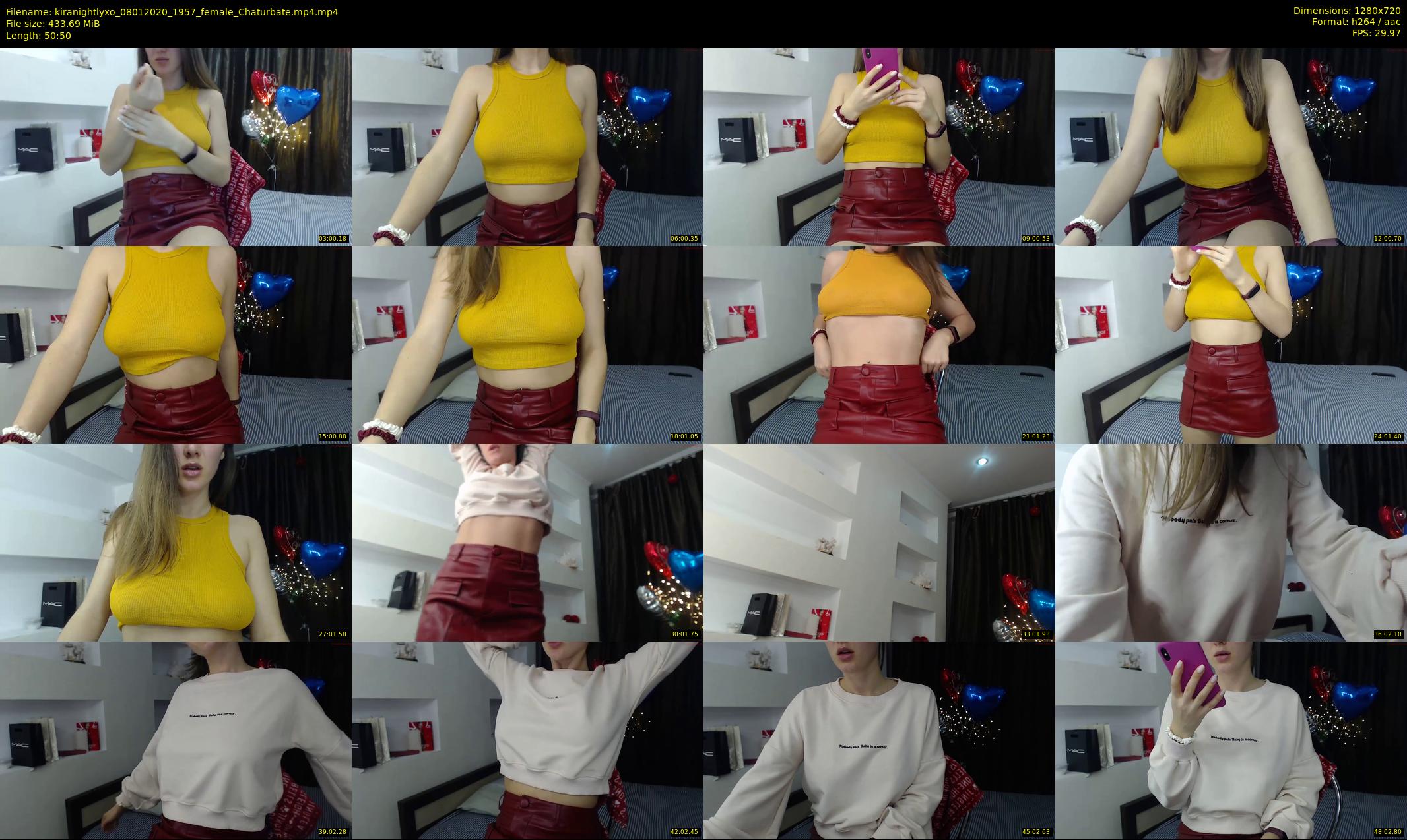 kiranightlyxo — 51 minute Chaturbate female cam show recording, 720p, Jan 8, 2020