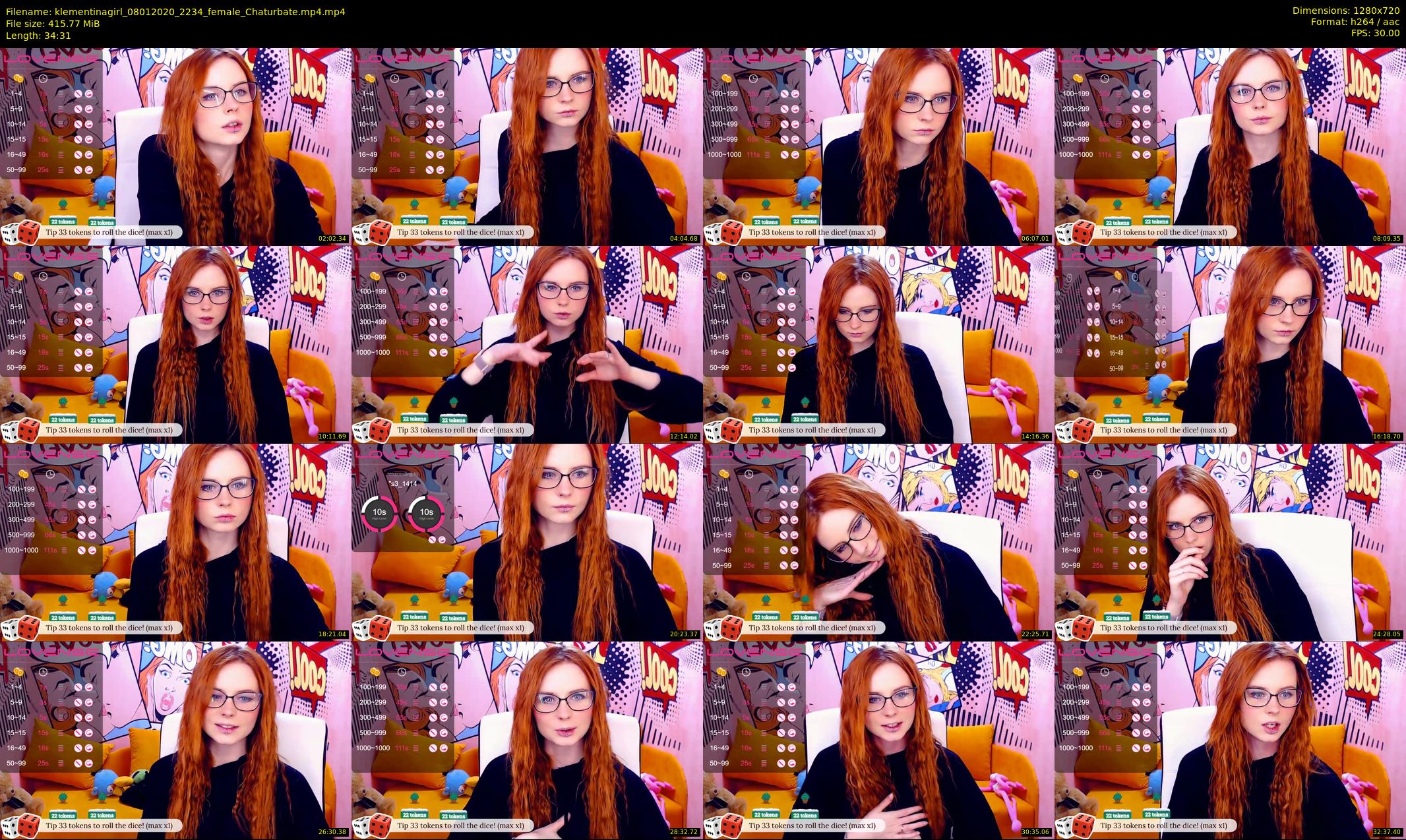 klementinagirl — 35 minute Chaturbate female cam show recording, 720p, Jan 8, 2020