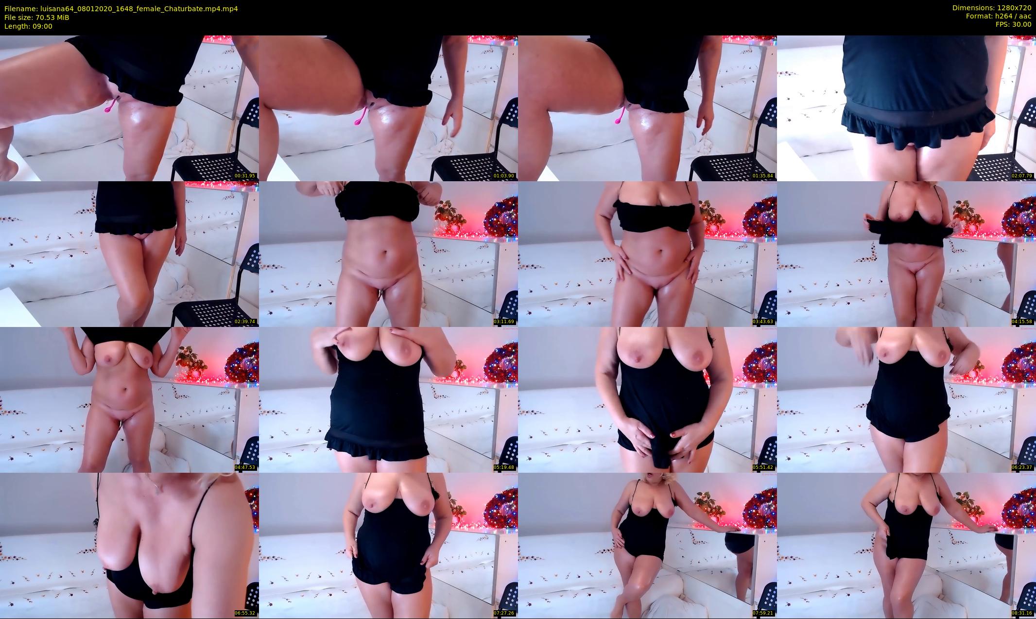 luisana64 — 9 minute Chaturbate female cam show recording, 720p, Jan 8, 2020