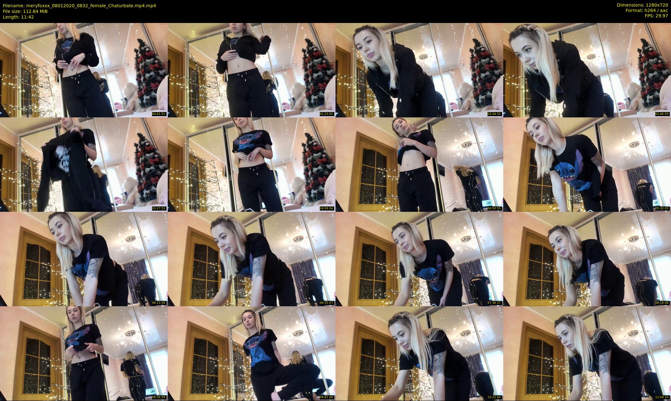 meryfoxxx — 12 minute Chaturbate female cam show recording, 720p, Jan 8, 2020