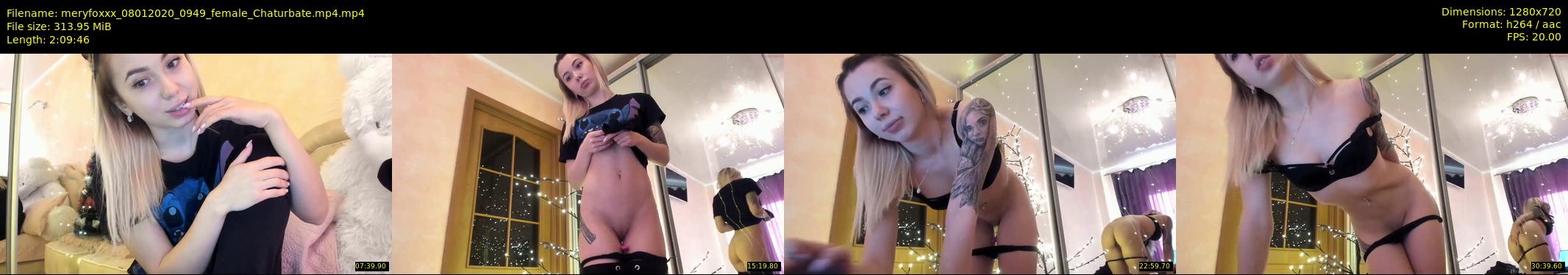 meryfoxxx — 130 minute Chaturbate female cam show recording, 720p, Jan 8, 2020
