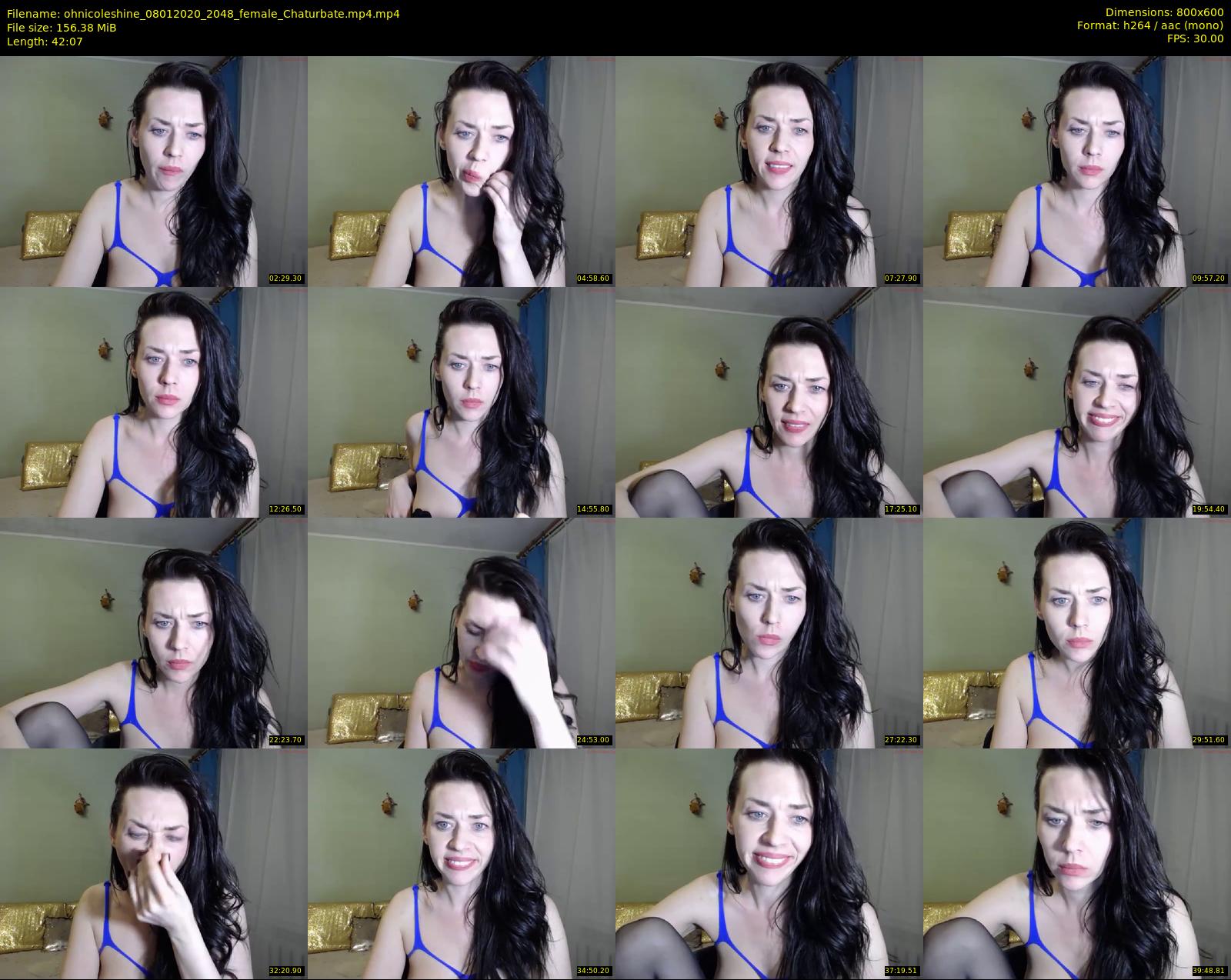 ohnicoleshine — 43 minute Chaturbate female cam show recording, 480p, Jan 8, 2020
