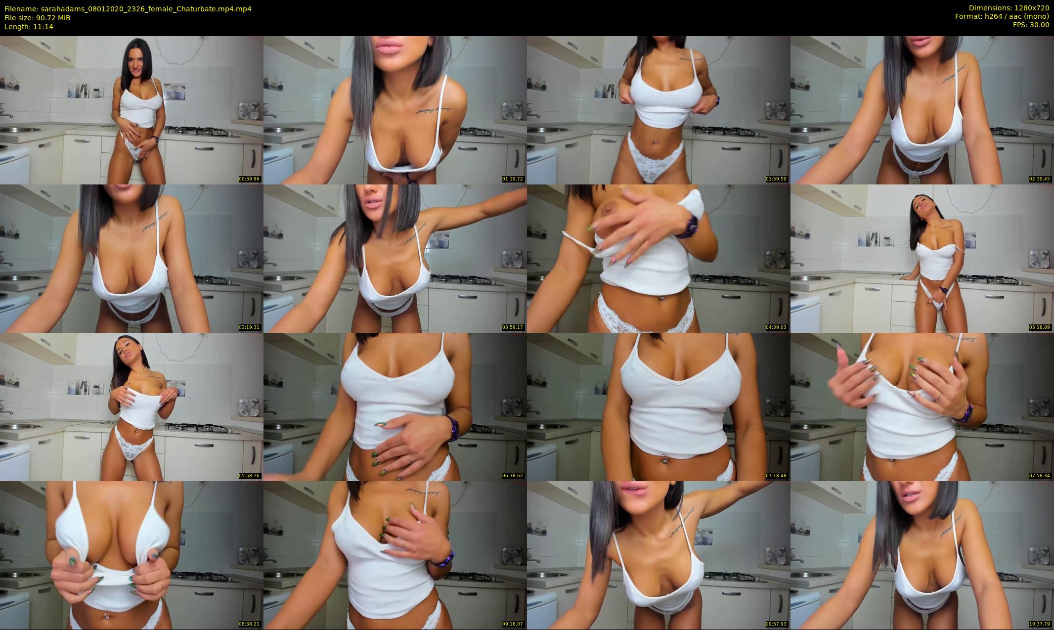 sarahadams — 12 minute Chaturbate female cam show recording, 720p, Jan 8, 2020