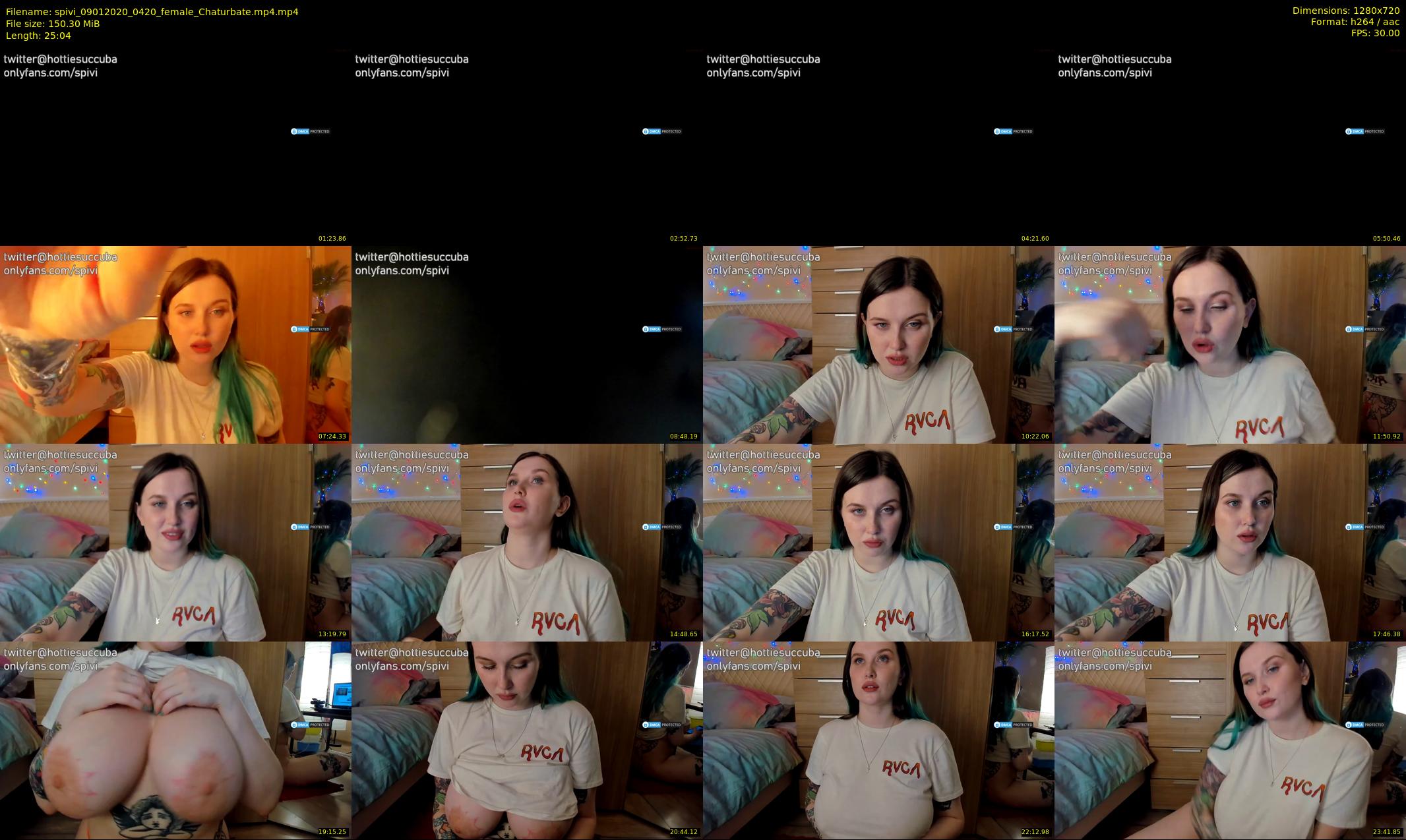 spivi — 26 minute Chaturbate female cam show recording, 720p, Jan 9, 2020