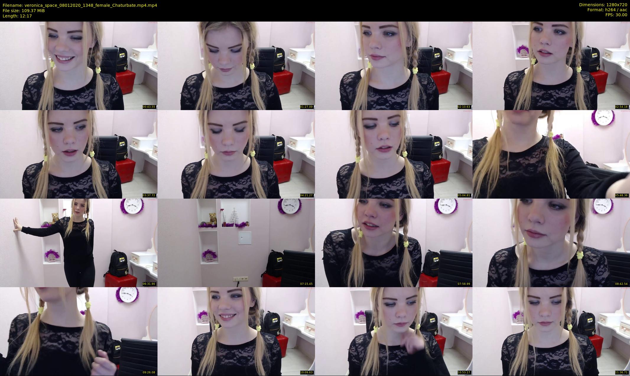 veronica_space — 13 minute Chaturbate female cam show recording, 720p, Jan 8, 2020