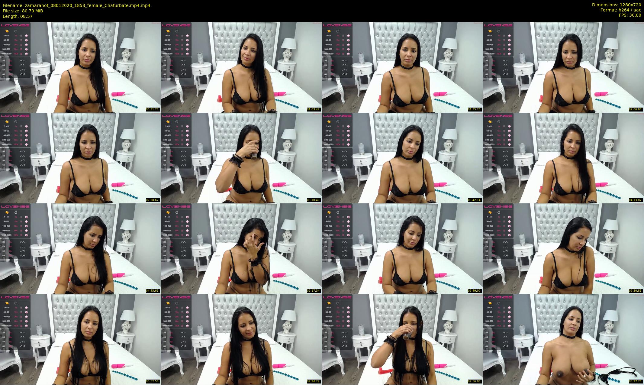 zamarahot — 9 minute Chaturbate female cam show recording, 720p, Jan 8, 2020