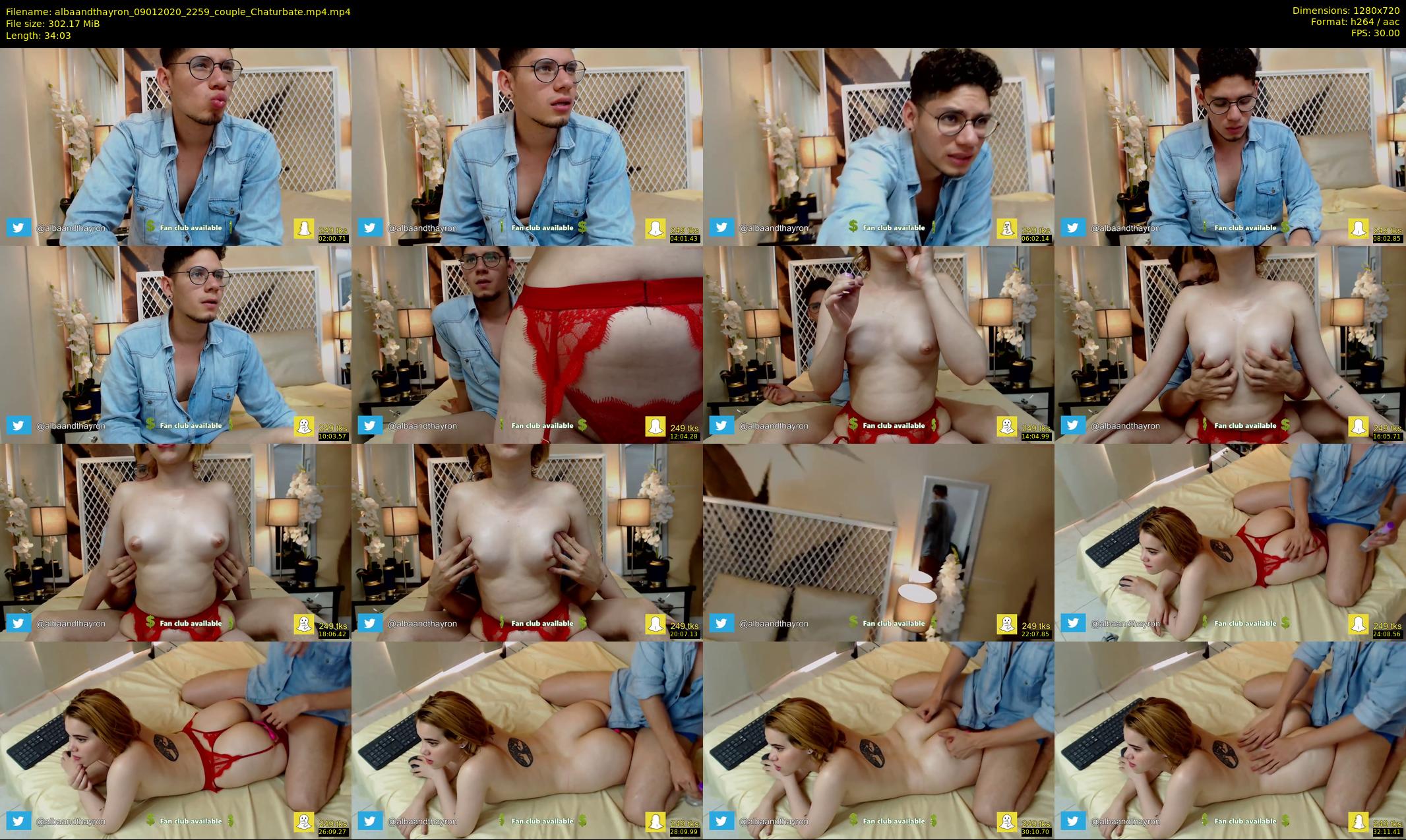 albaandthayron — 35 minute Chaturbate couple cam show recording, 720p, Jan 9, 2020
