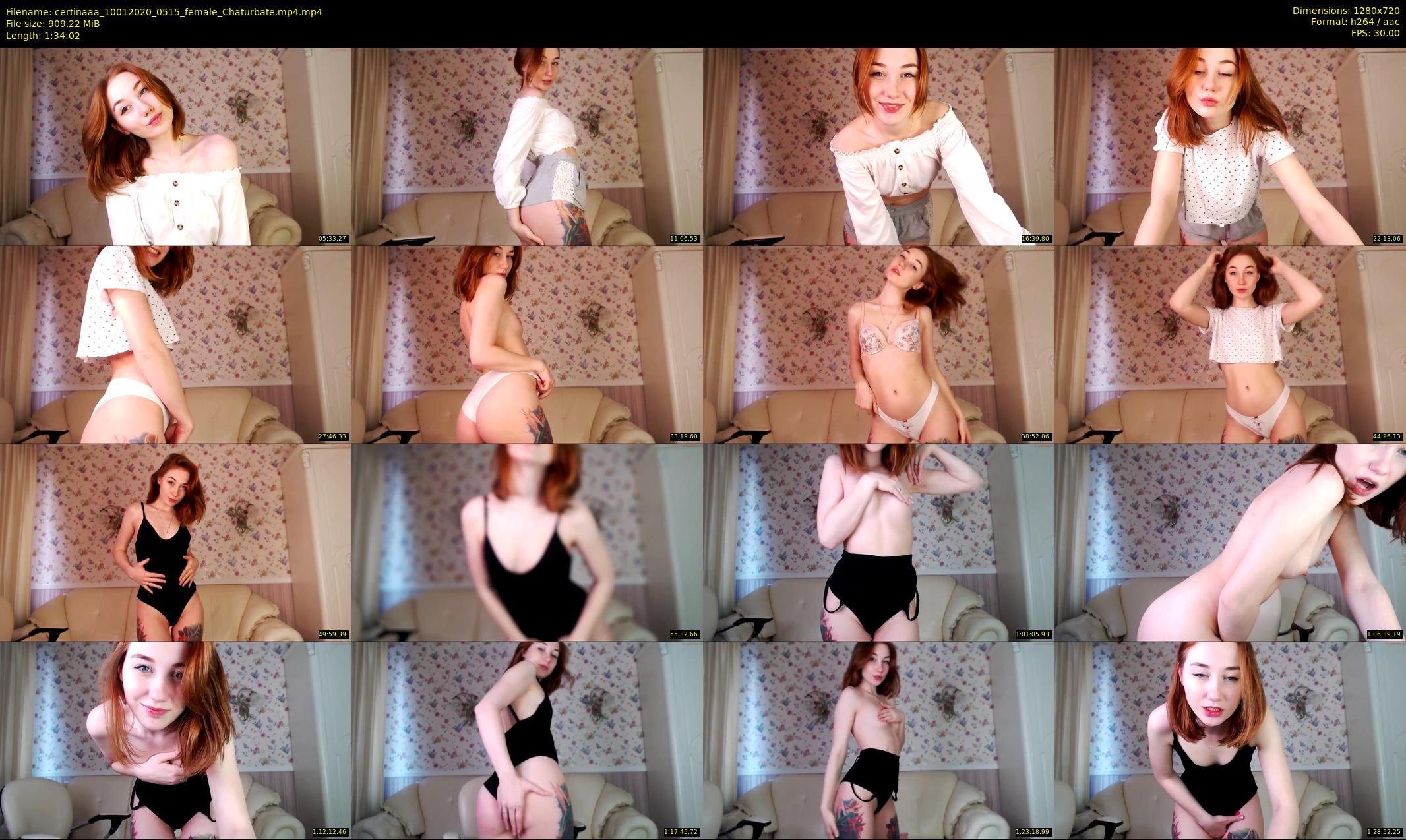 certinaaa — 95 minute Chaturbate female cam show recording, 720p, Jan 10, 2020