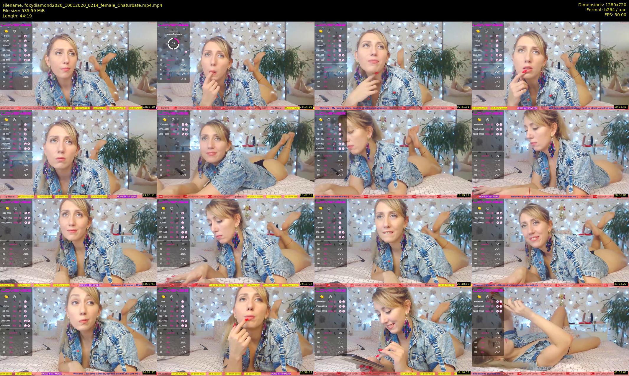 foxydiamond2020 — 45 minute Chaturbate female cam show recording, 720p, Jan 10, 2020
