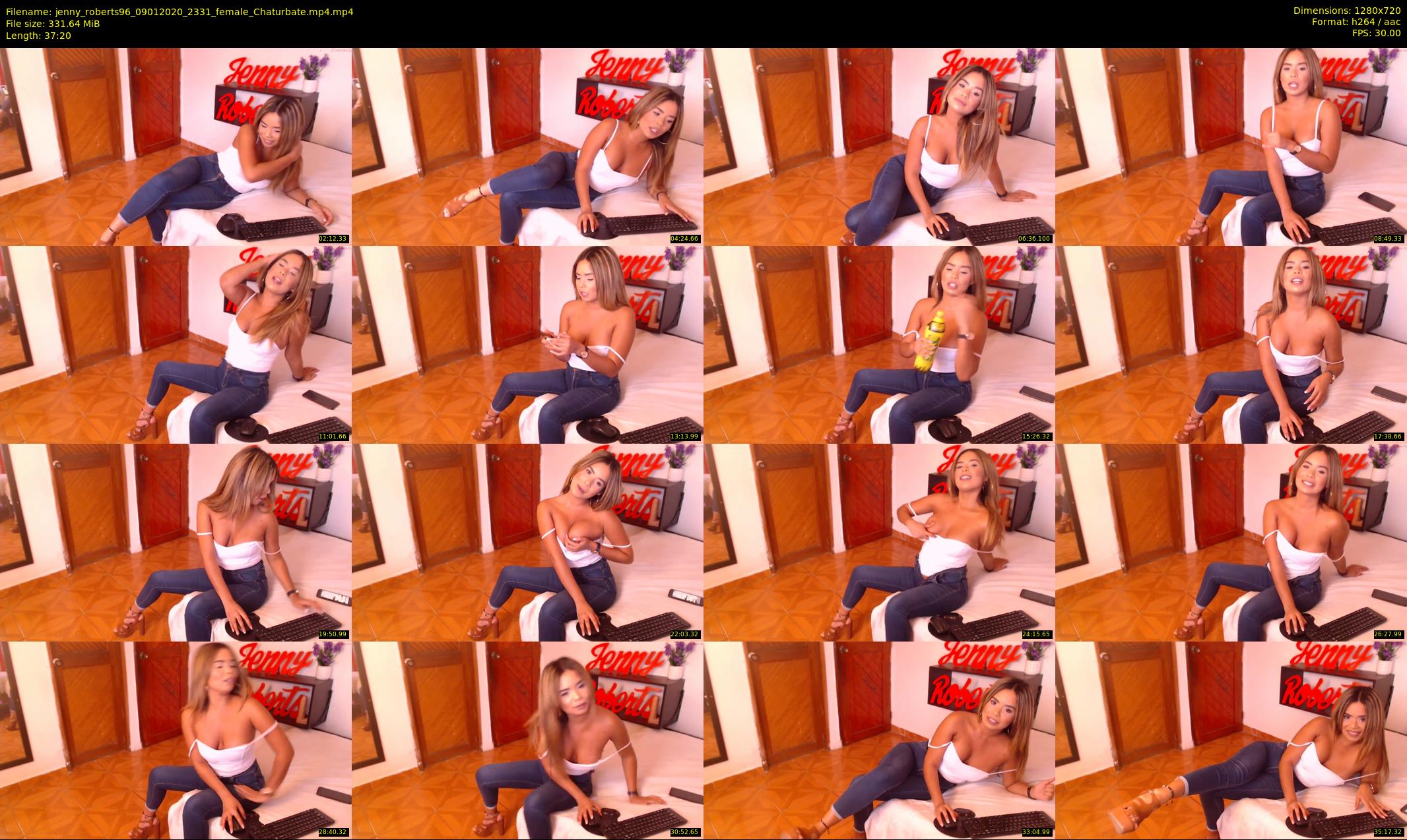jenny_roberts96 — 38 minute Chaturbate female cam show recording, 720p, Jan 9, 2020
