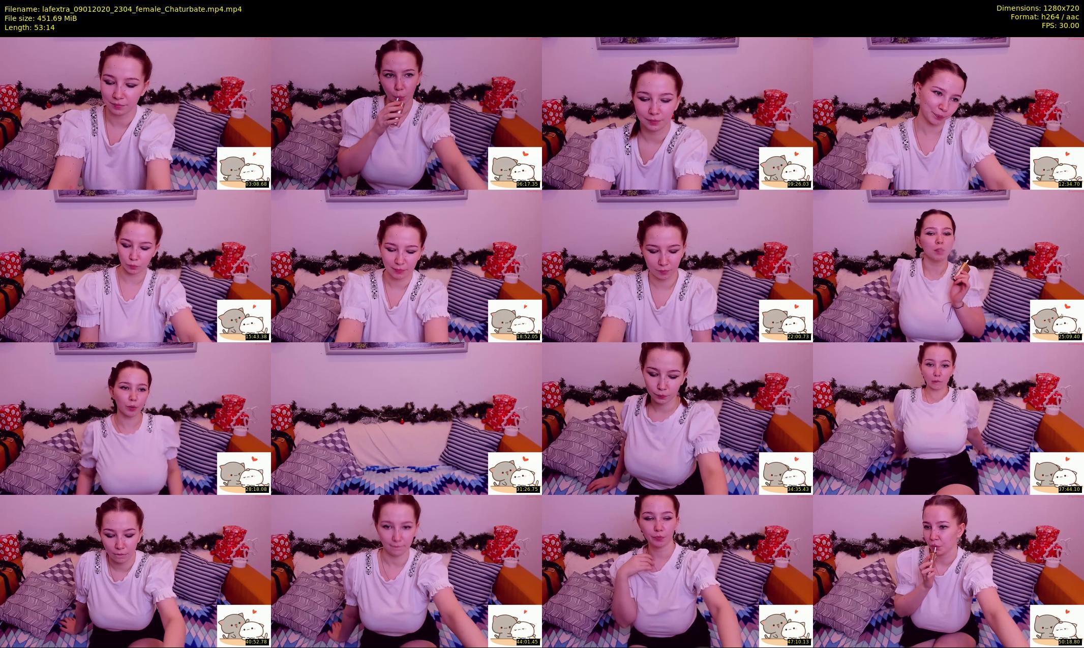 lafextra — 54 minute Chaturbate female cam show recording, 720p, Jan 9, 2020