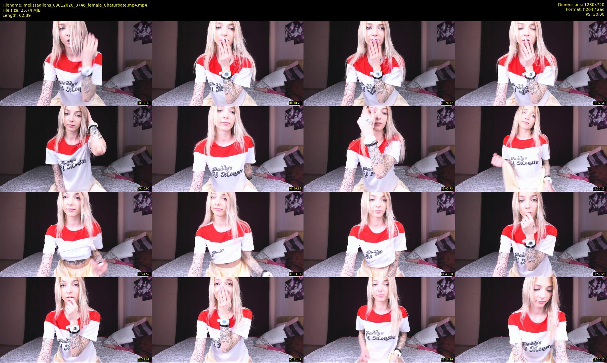 melissaallens — 3 minute Chaturbate female cam show recording, 720p, Jan 9, 2020