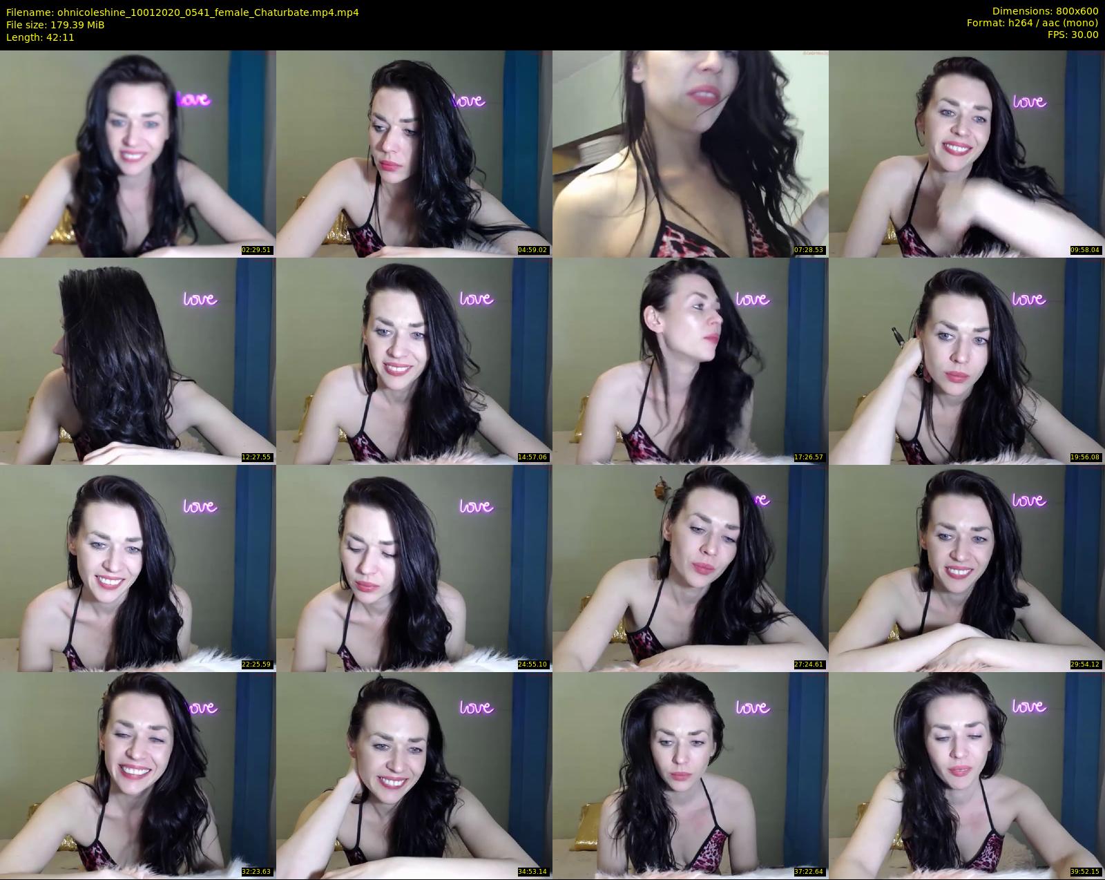 ohnicoleshine — 43 minute Chaturbate female cam show recording, 480p, Jan 10, 2020