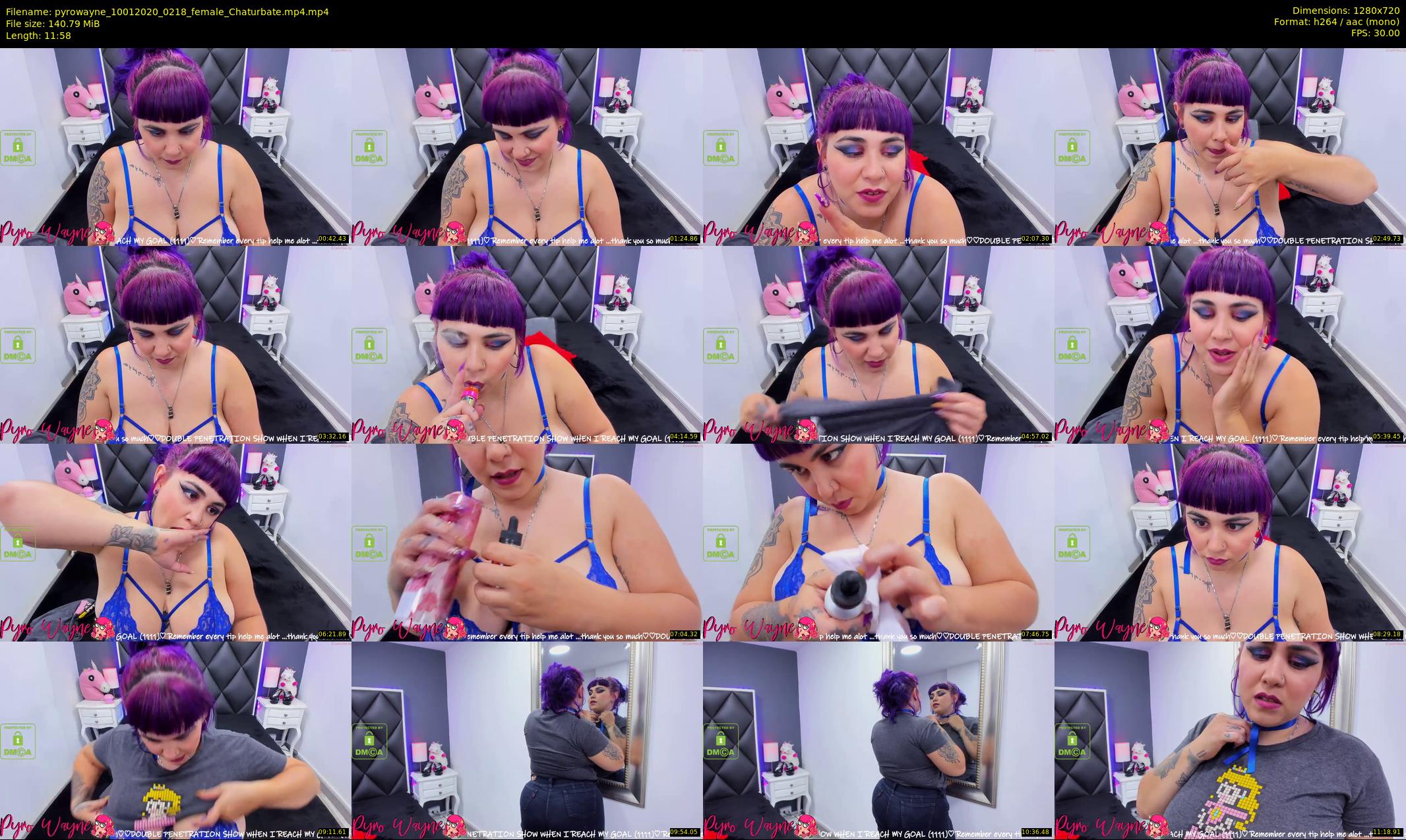 pyrowayne — 12 minute Chaturbate female cam show recording, 720p, Jan 10, 2020