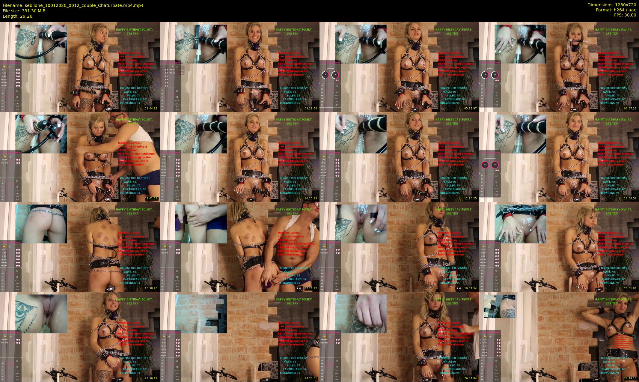 sebilone — 30 minute Chaturbate couple cam show recording, 720p, Jan 10, 2020