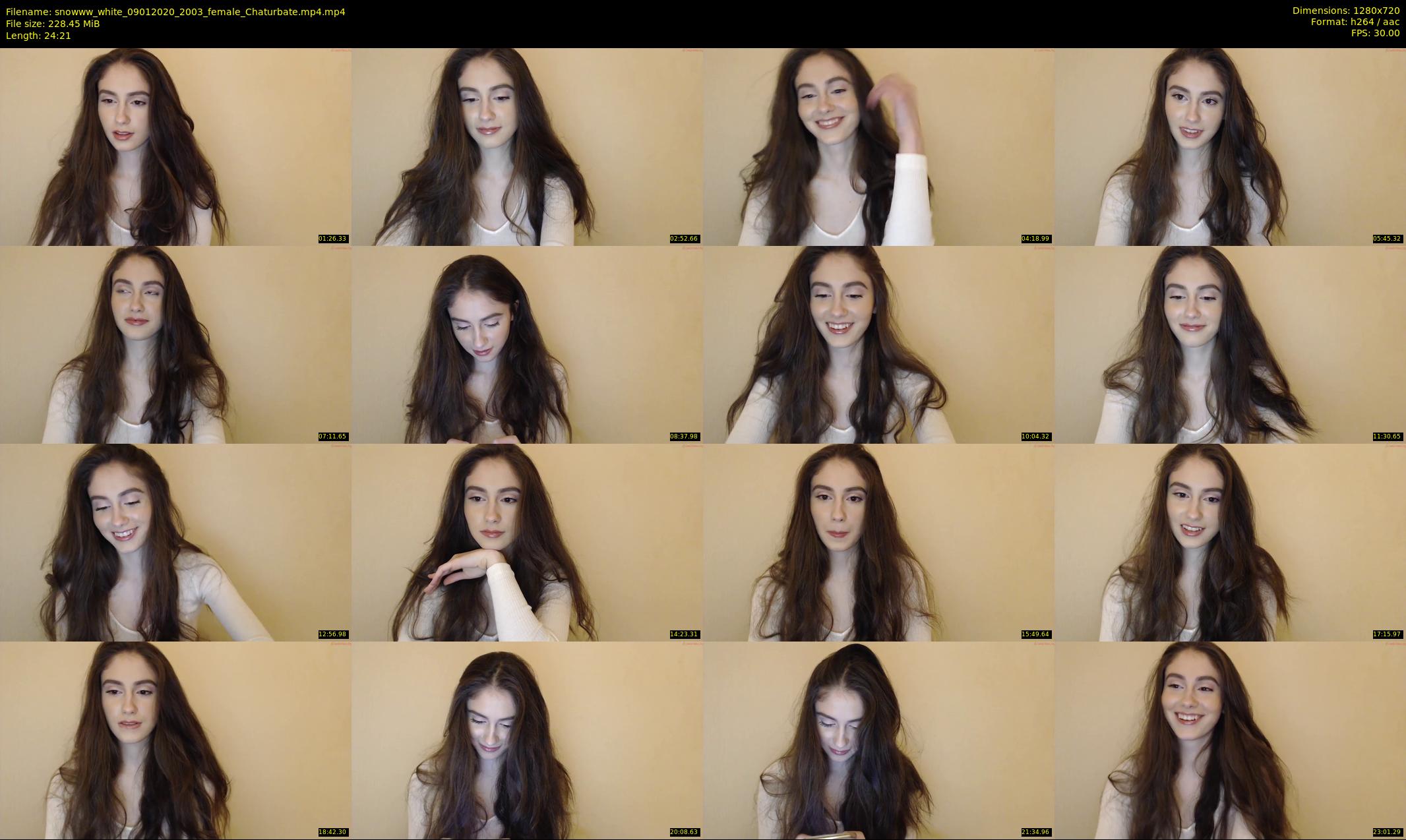 snowww_white — 25 minute Chaturbate female cam show recording, 720p, Jan 9, 2020