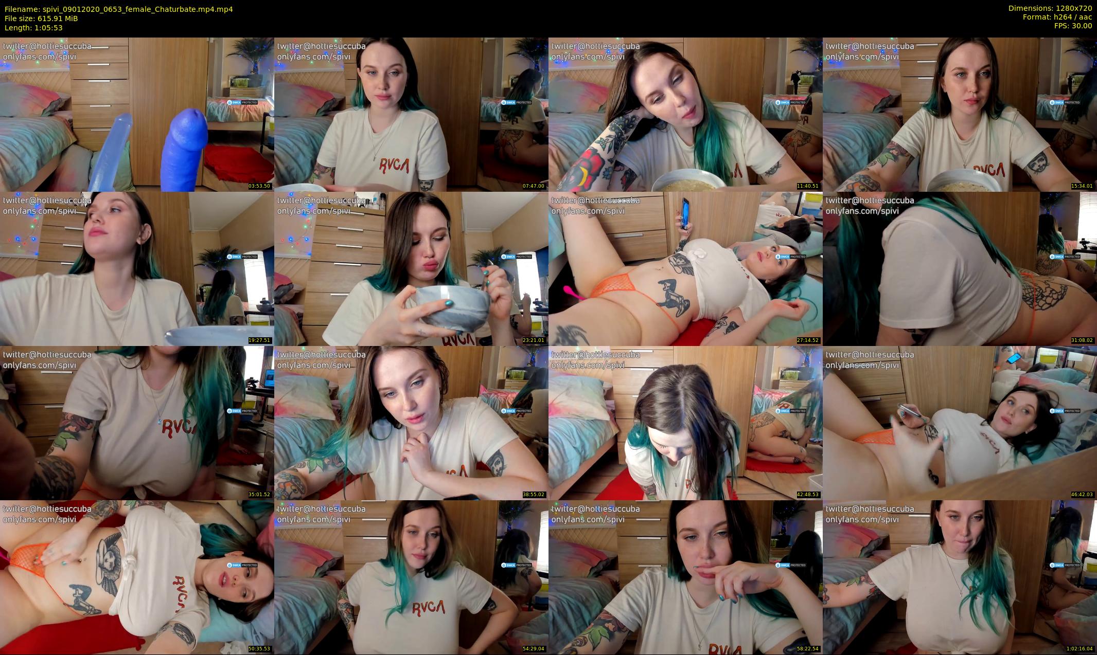 spivi — 66 minute Chaturbate female cam show recording, 720p, Jan 9, 2020