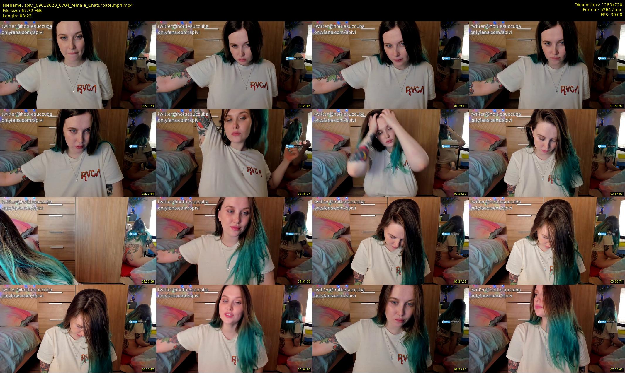 spivi — 9 minute Chaturbate female cam show recording, 720p, Jan 9, 2020